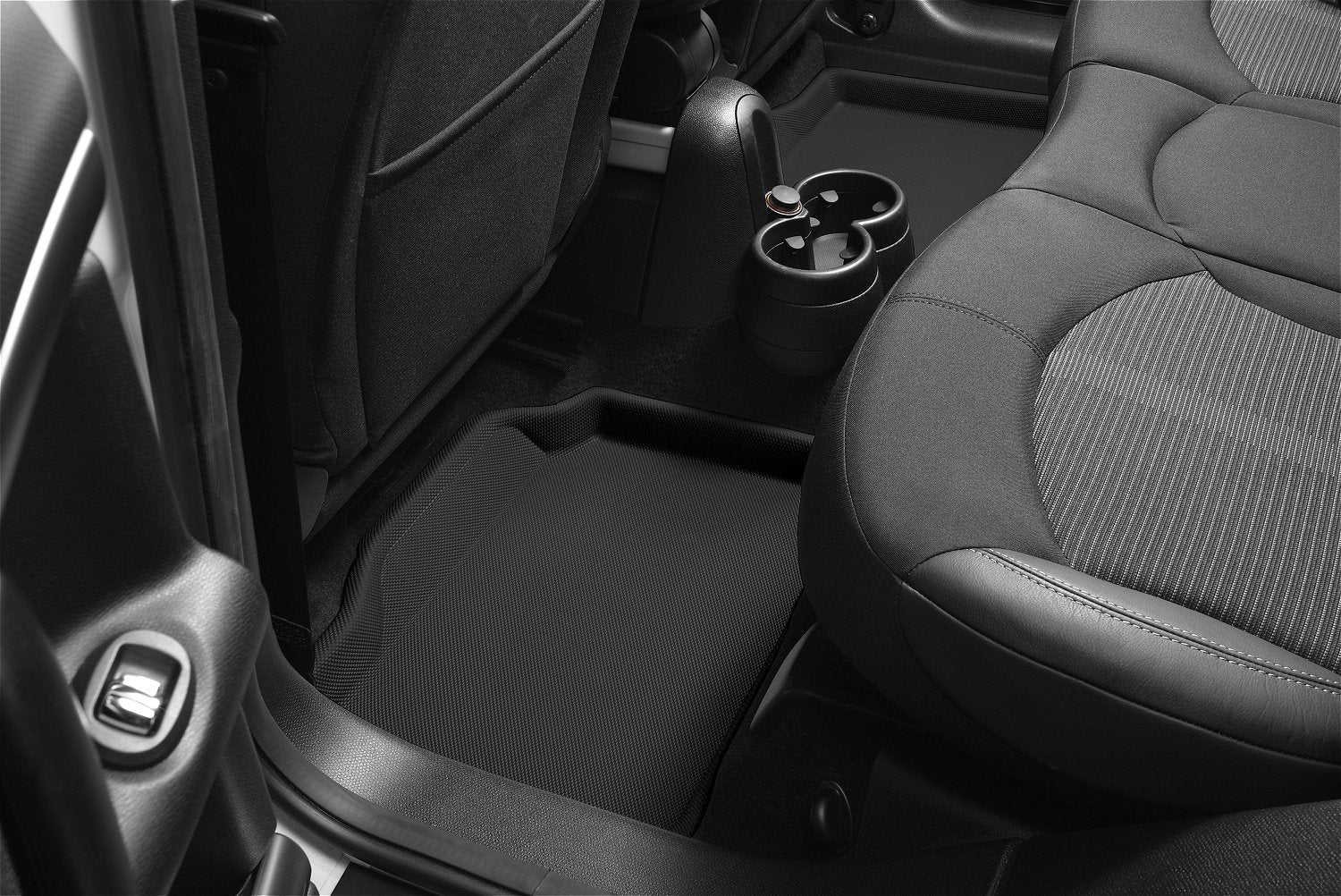 3D MAXpider Kagu Custom Fit Floor Mat (Black) Compatible with Volvo S90/ V90 2017-2025 - Second Row