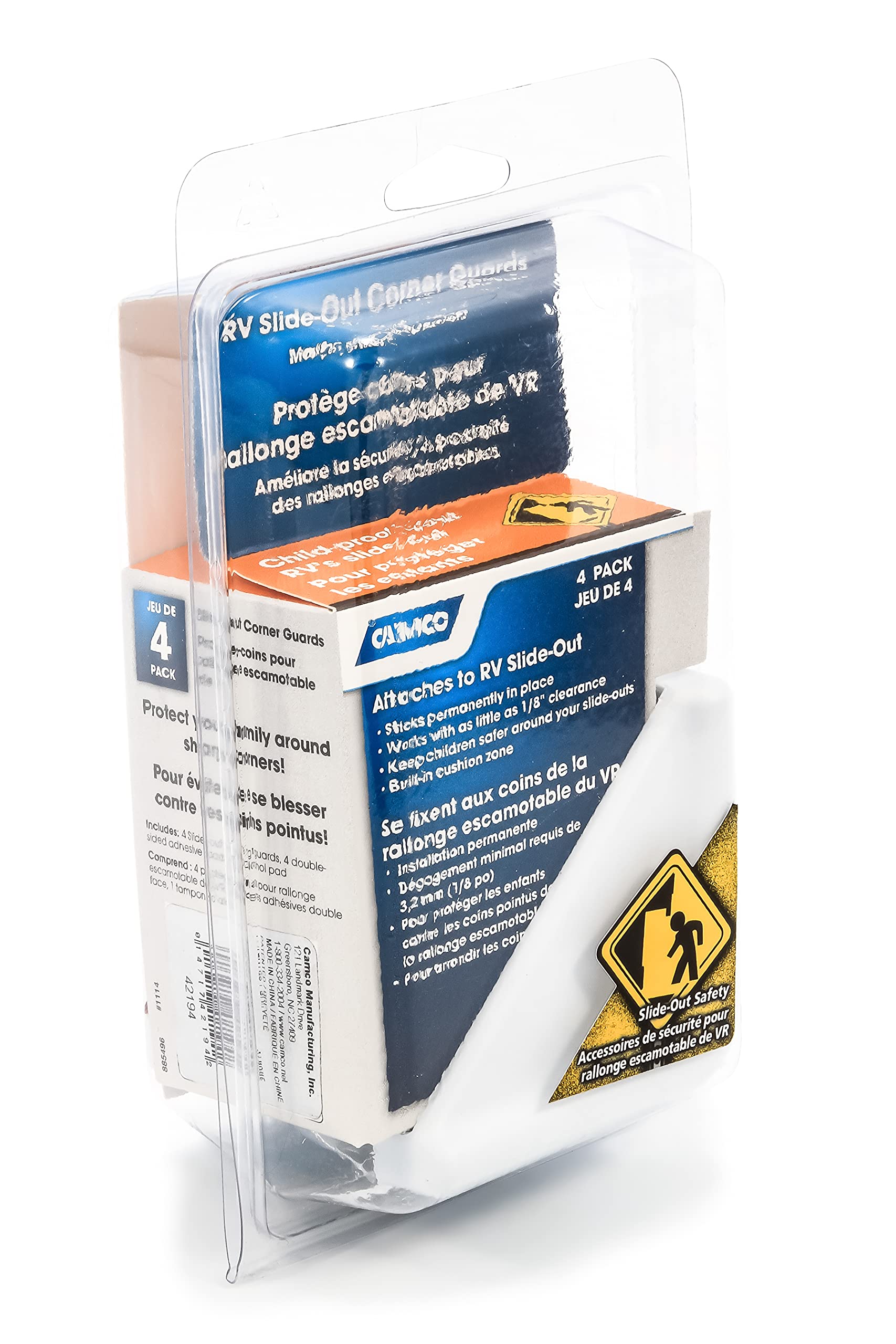 Polar White RV Slide Out Corner Guards (Eng/Fr)