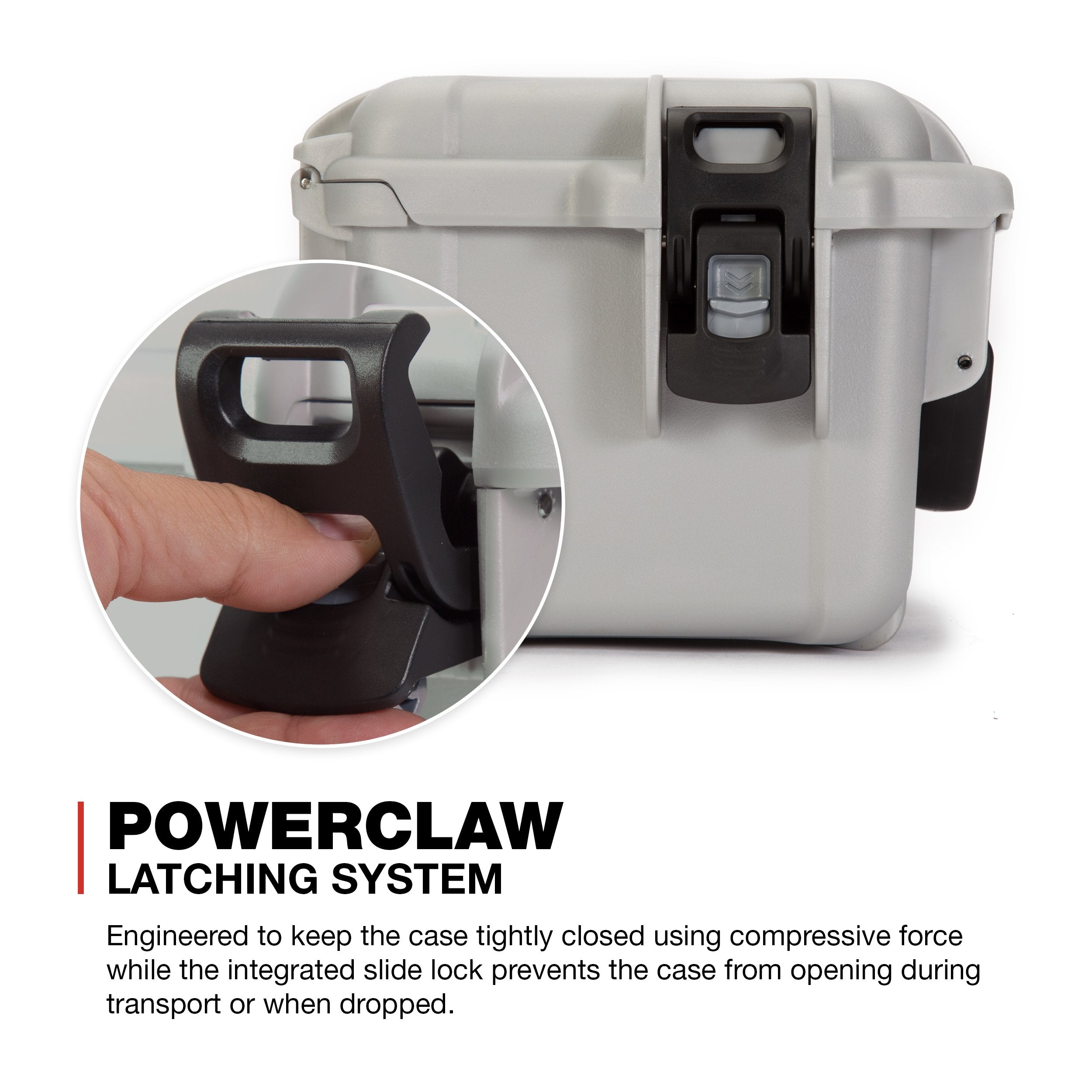 Silver Nanuk 908 Waterproof Hard Case with Foam Insert