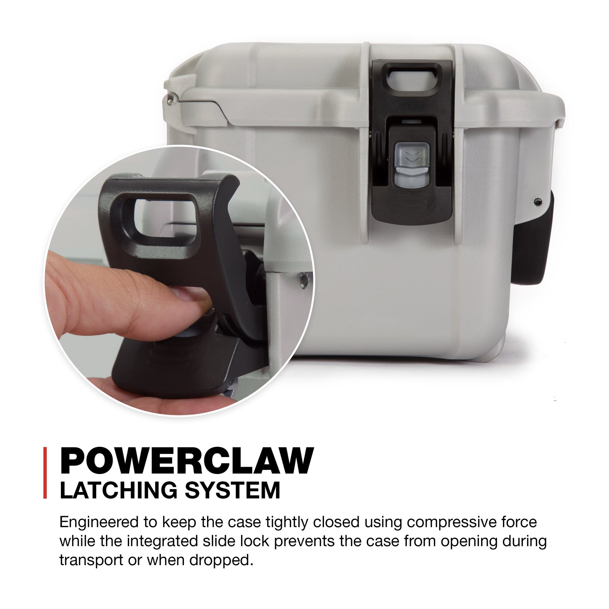 Silver Nanuk 908 Waterproof Hard Case with Foam Insert