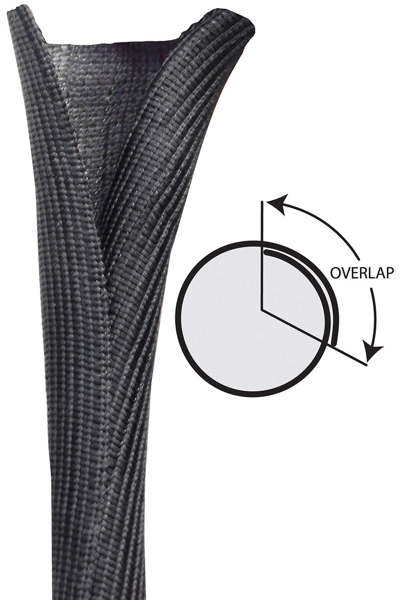 Easy Loom Design Engineering 010666 3/8" (10mm) x 10' Split Sleeve Wire and Hose Protection