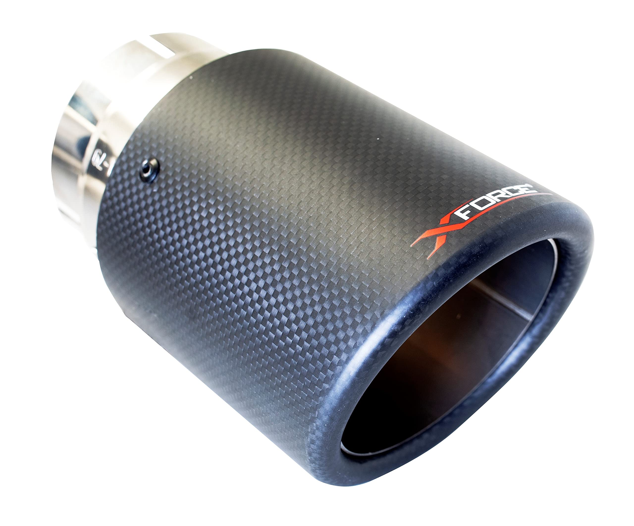 4" Angle Cut XFORCE ES-TY21-CFTIPS Carbon Fiber Tips for Toyota GR Yaris | For use with XFORCE Exhaust System Only, Will NOT Fit OEM Systems