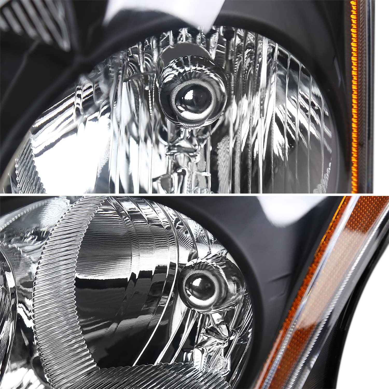 Black Headlights SPEC-D TUNING Compatible with 2010-2012 Nissan Altima Sedan L+R Pair Head Light Lamp Assembly
