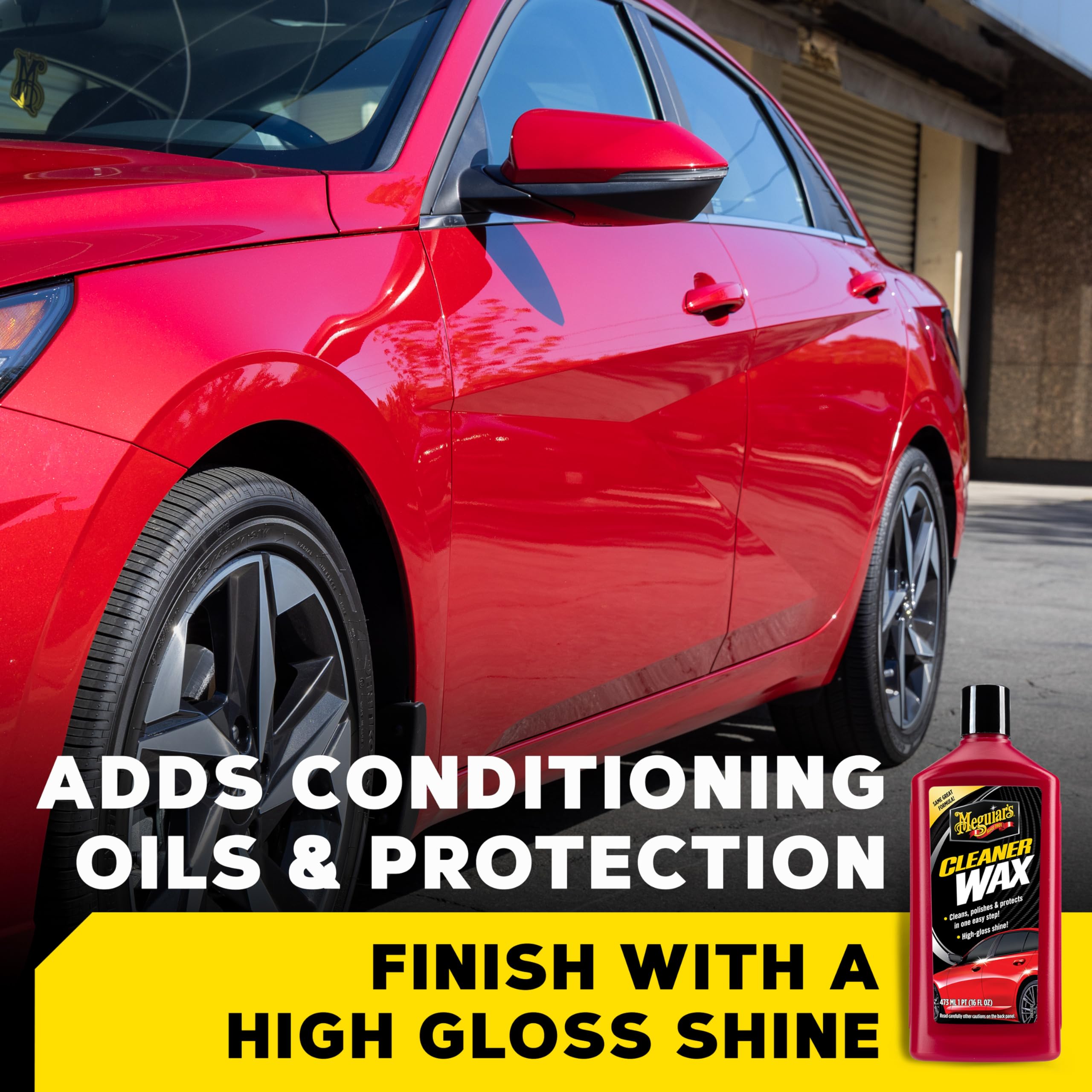 Meguiar's Liquid Cleaner Wax - Car Wax, Cleans, Polishes and Protects Your Vehicle - Easy to Use, Long-lasting Shine - 16 Oz