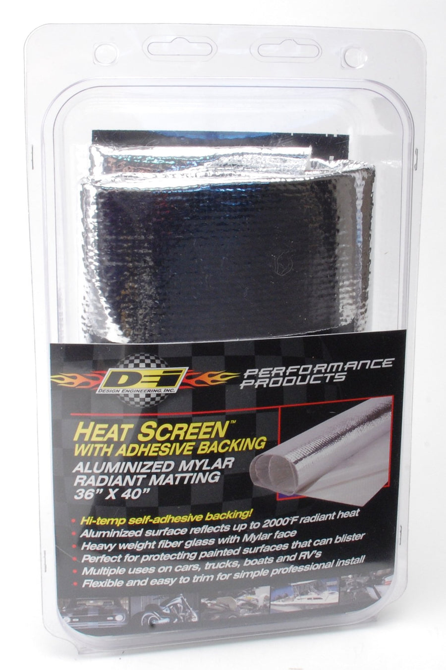 Heat Screen Design Engineering 010400 36" x 40" Adhesive Aluminized Mylar Radiant Matting (10 sq. ft.)