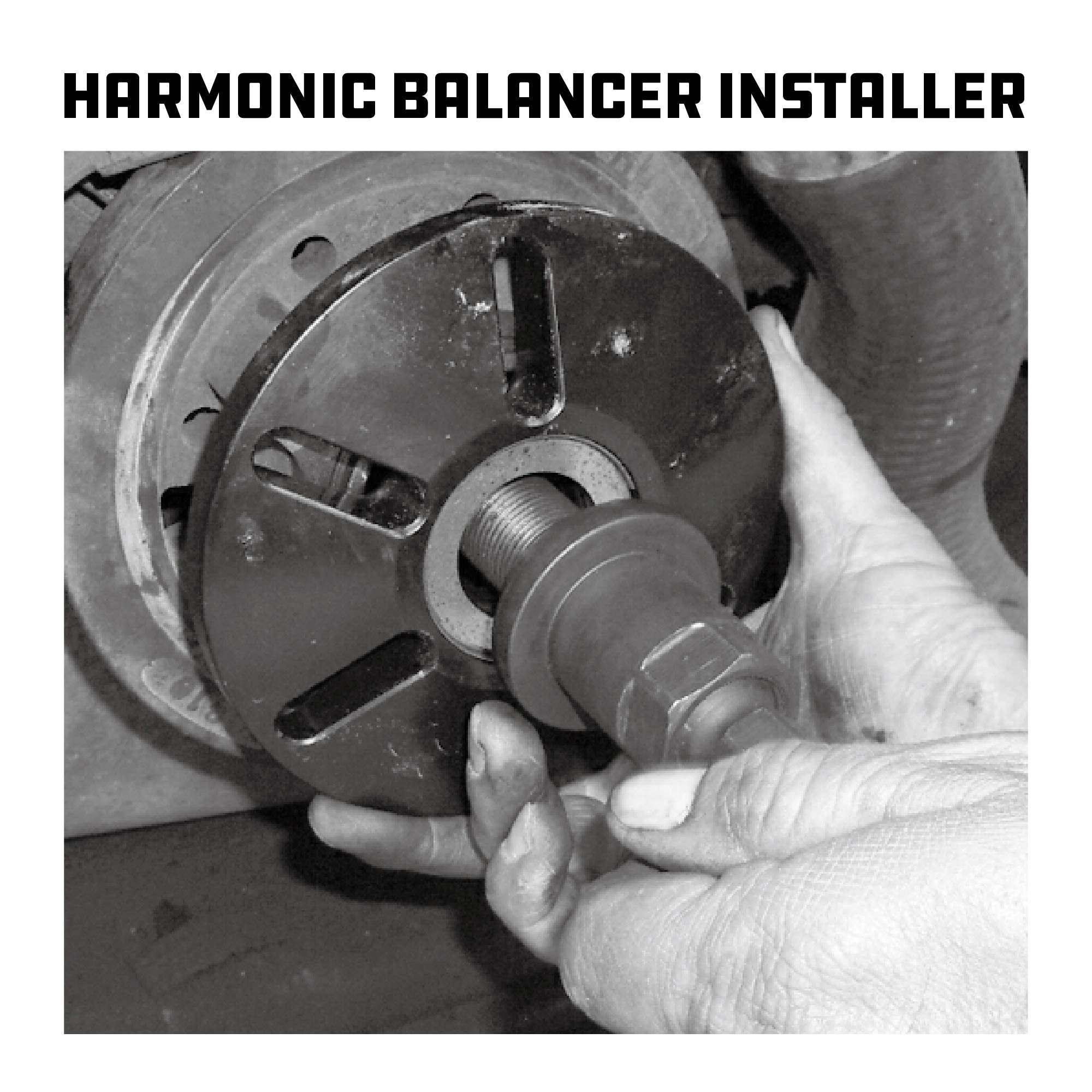 Powerbuilt Puller Set Harmonic Balancer, Remove and Install, Balancers on Car Vehicles and Light Trucks, Thread Adapters - 648994