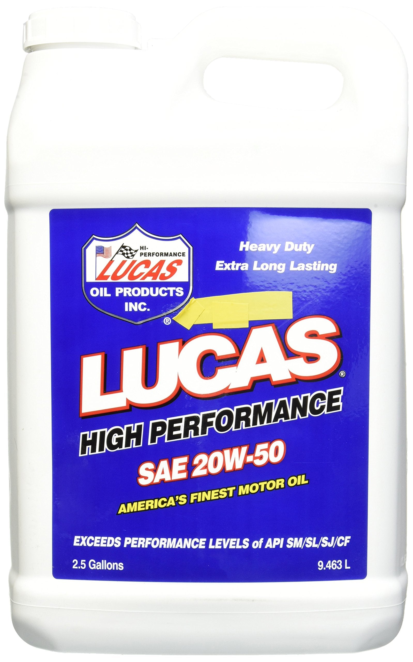 20W-50 Lucas Oil Plus Petroleum Motor Oil - 2.5 Gallon