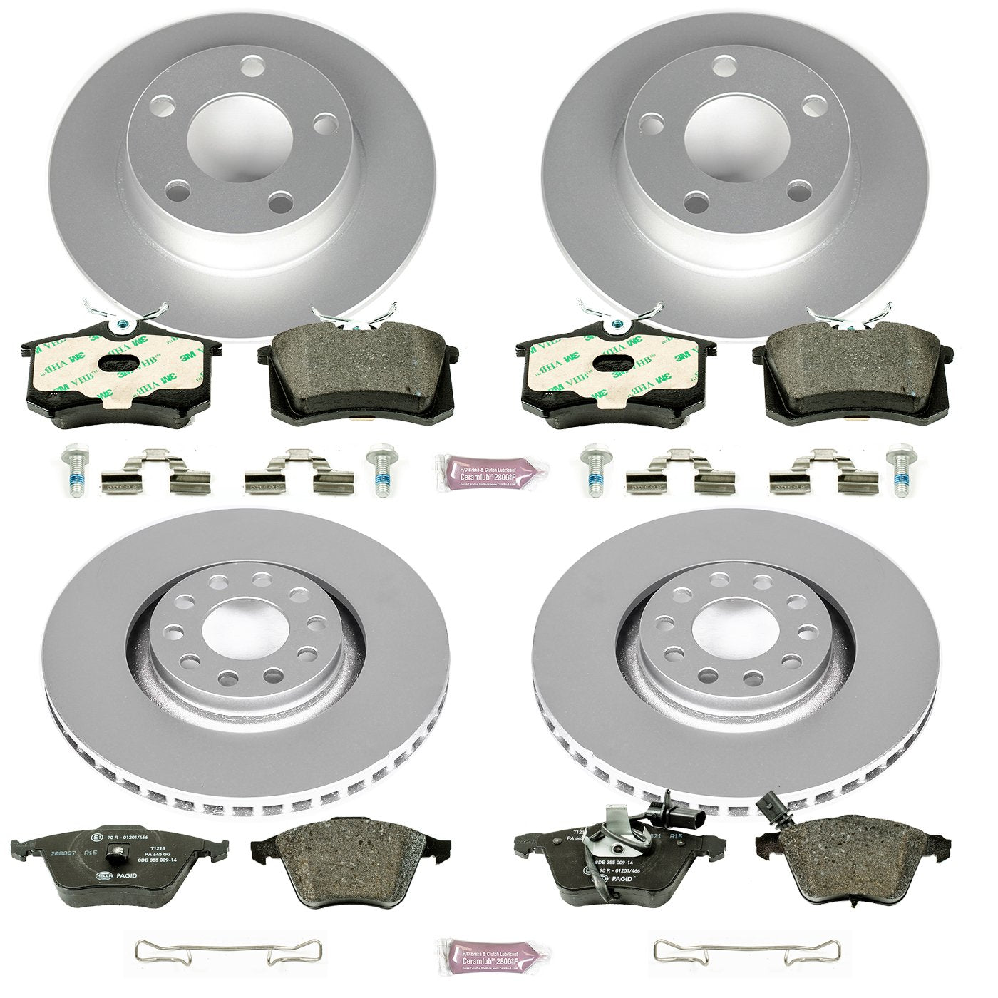 Power Stop ESK893 Euro-Stop Front & Rear Brake Kit For Audi A6 Quattro 2002-2004
