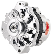 Alt GM CS130 Chrome 105A Powermaster 1V Pulley Str MTG 6.14" Side BAT Post 1-Wire or OE Hookup