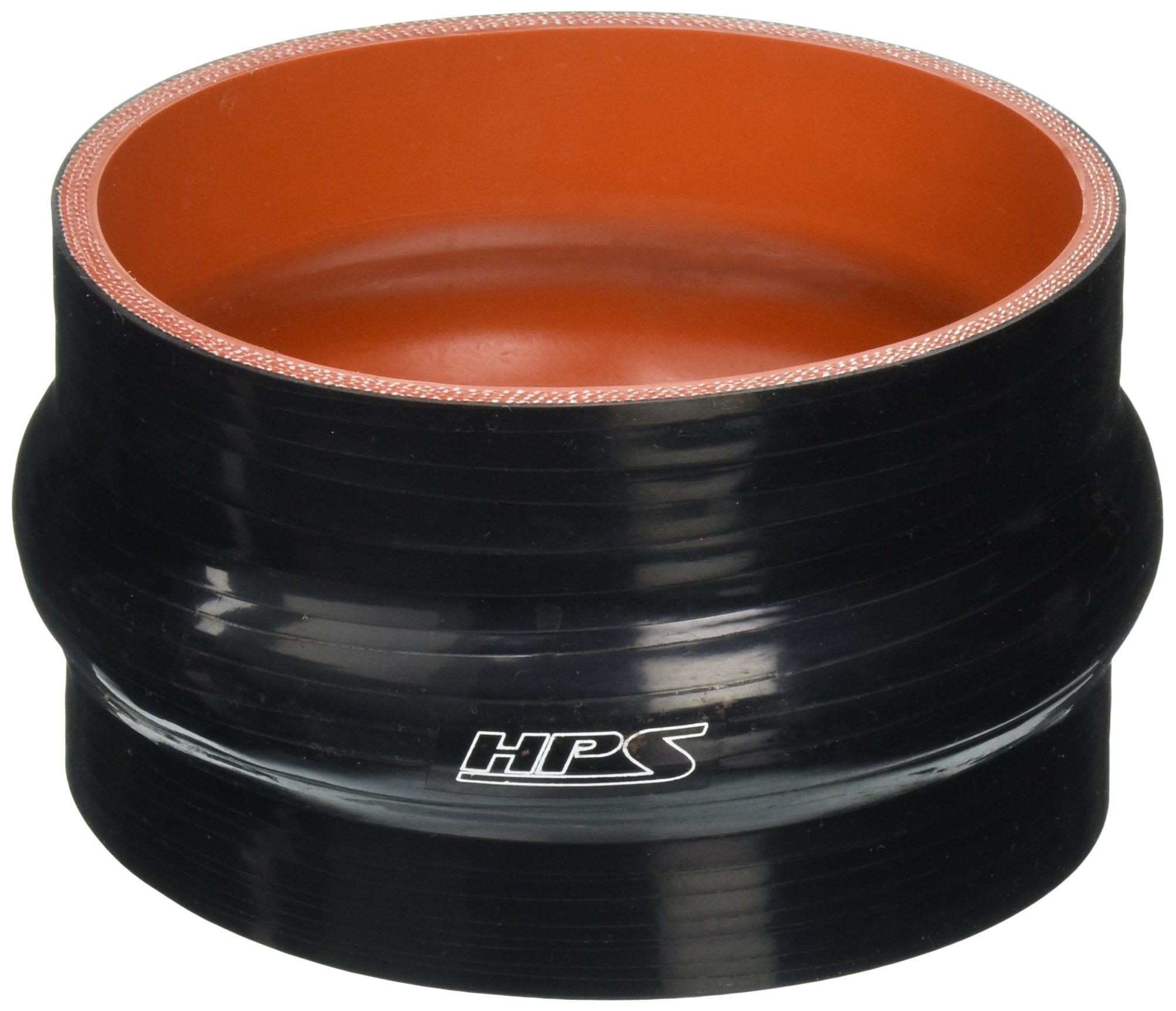HPS Silicone Hoses Silicone High Temperature HTSHC-450-BLK 4-ply Reinforced Straight Hump Coupler Hose, 40 PSI Maximum Pressure, 3" Length, 4-1/2" ID, Black