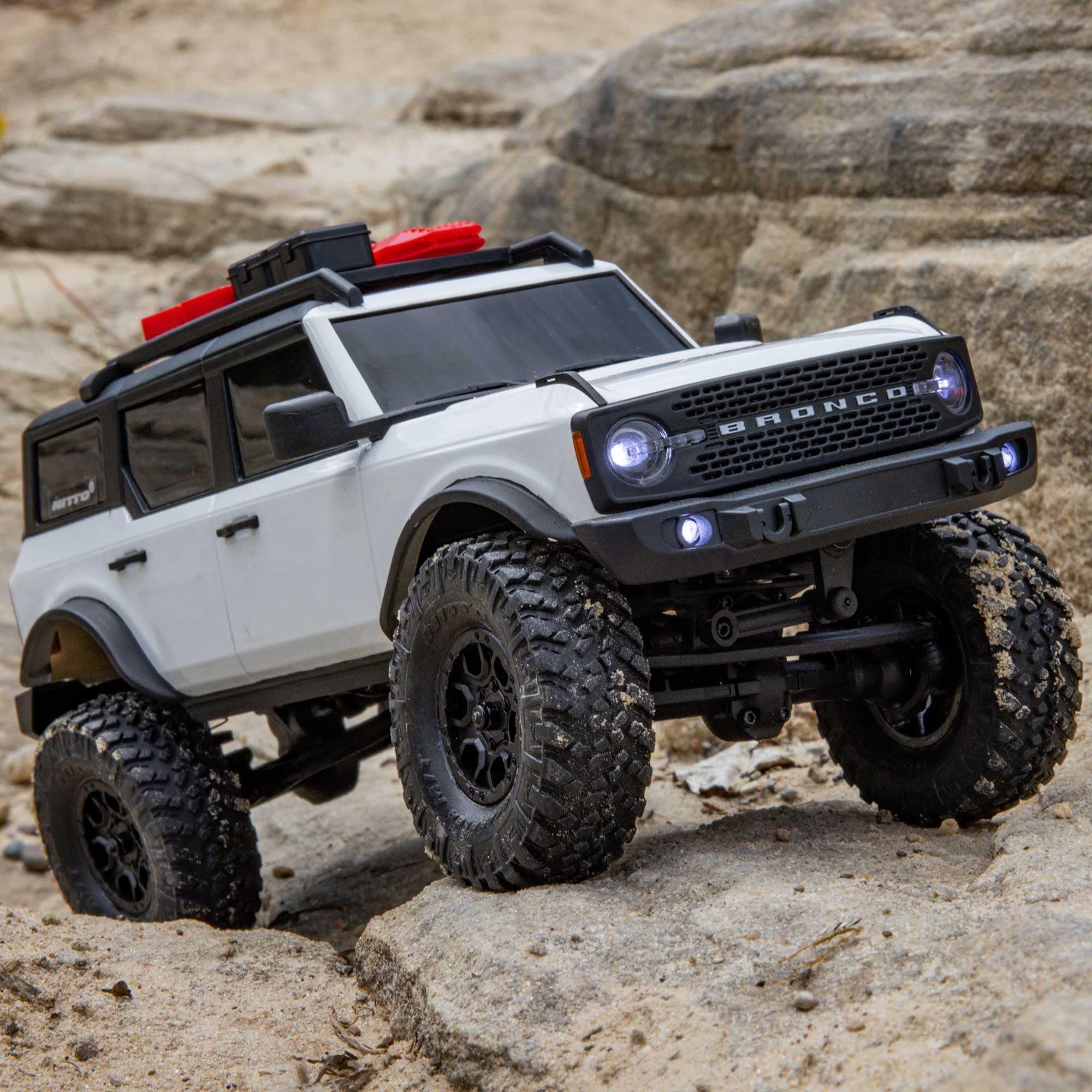 Axial 1/24 RC Truck SCX24 Ford Bronco 4X4 RTR Brushed Rock Crawler (Battery & Charger Included), White, AXI00006V2T4