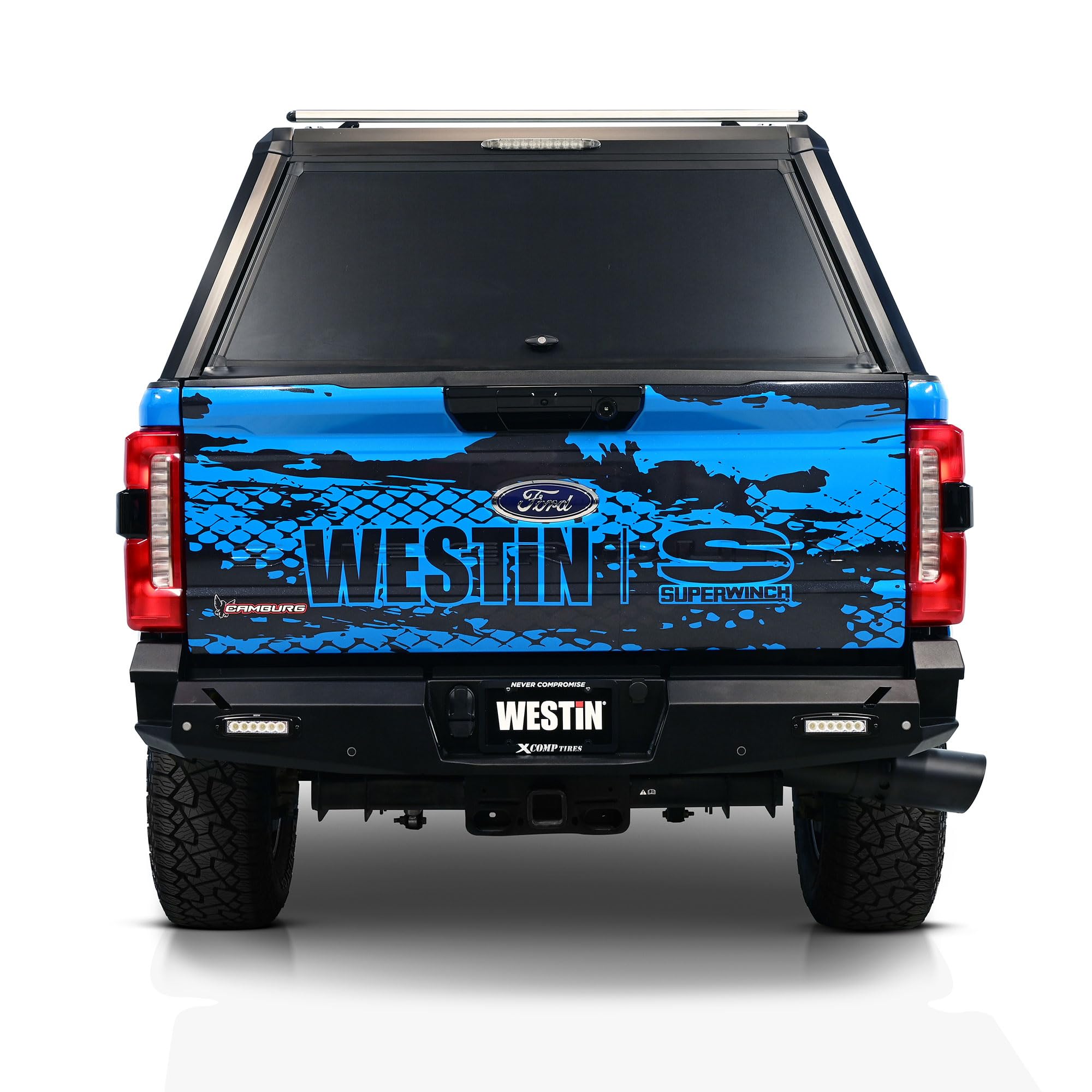 Westin EXP 16-14685 Truck Cap with Solid Front Glass fits 2023-2026 F-250 F-350 Crew Cab 6.8' Bed Matte Black