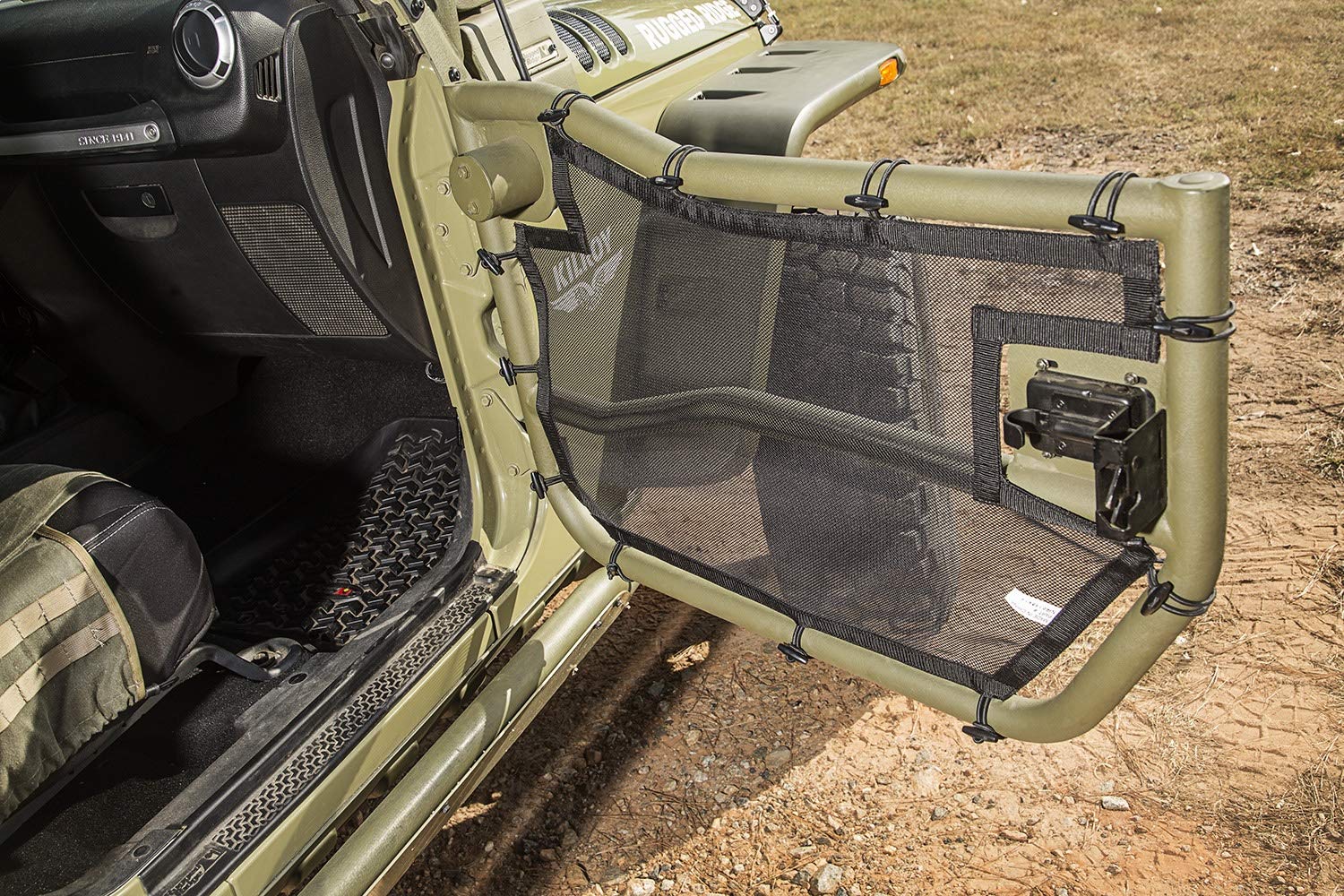Tube Door Cover Kit, Rugged Ridge Front, Pair, Black | 13579.50 | Fits 2007-2018 Jeep Wrangler JK/JKU