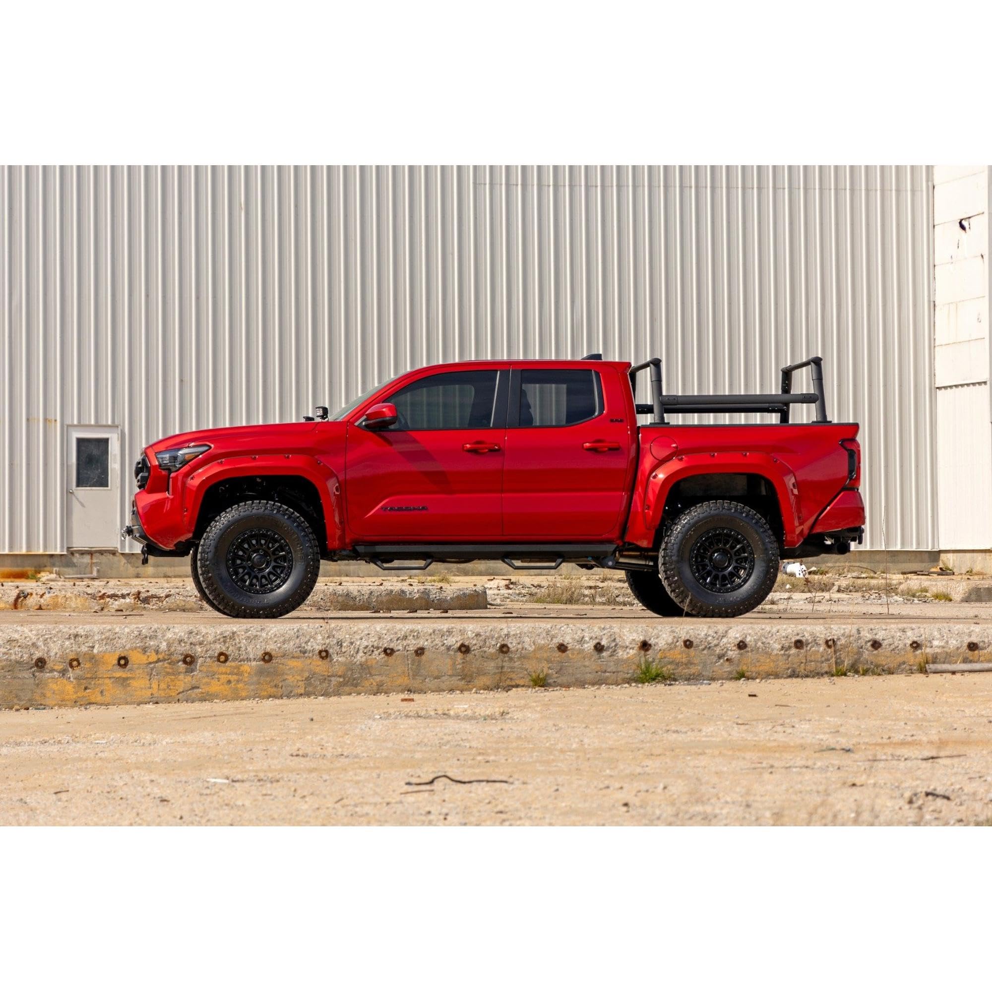 Rough Country Adjustable SR2 Aluminum Steps for Toyota Tacoma 2WD/4WD (2024) - Fits Double Cab