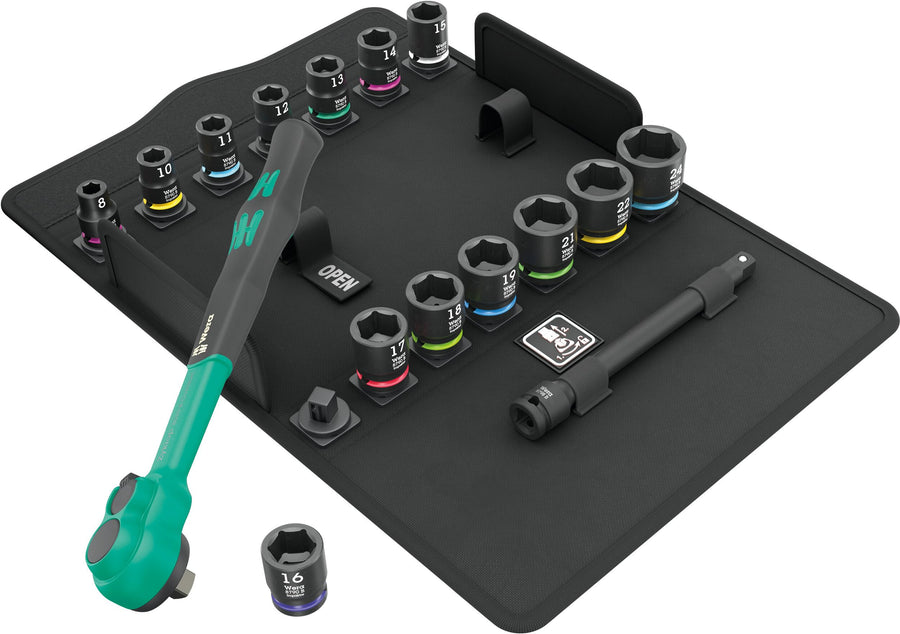 ZYKLOP COMFORT 8100 SB 12 RATCHET SET,3/8" DRV,METRIC,16PC