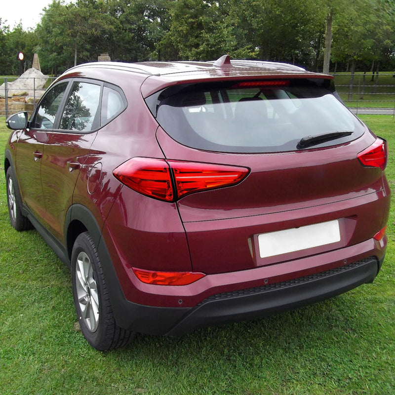 Spec-D Tuning Chrome Red Full LED Tail Lights Compatible with 2016-2018 Hyundai Tucson, Left + Right Pair Assembly