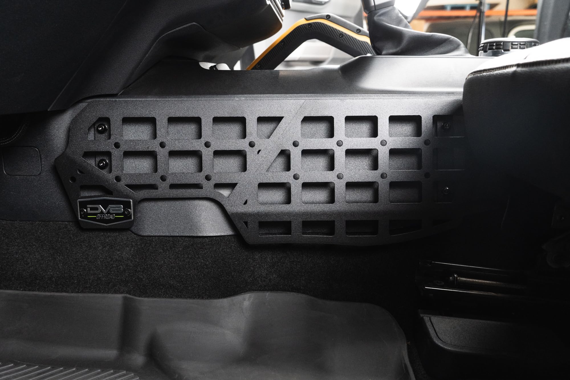 Center Console Molle Panels by DV8 for 2021-2025 Ford Bronco | Quick Access Gear & Accessories Mounts | Durable Steel Construction | Black Powder Coat Finish | Included Driver & Passenger Side Panels