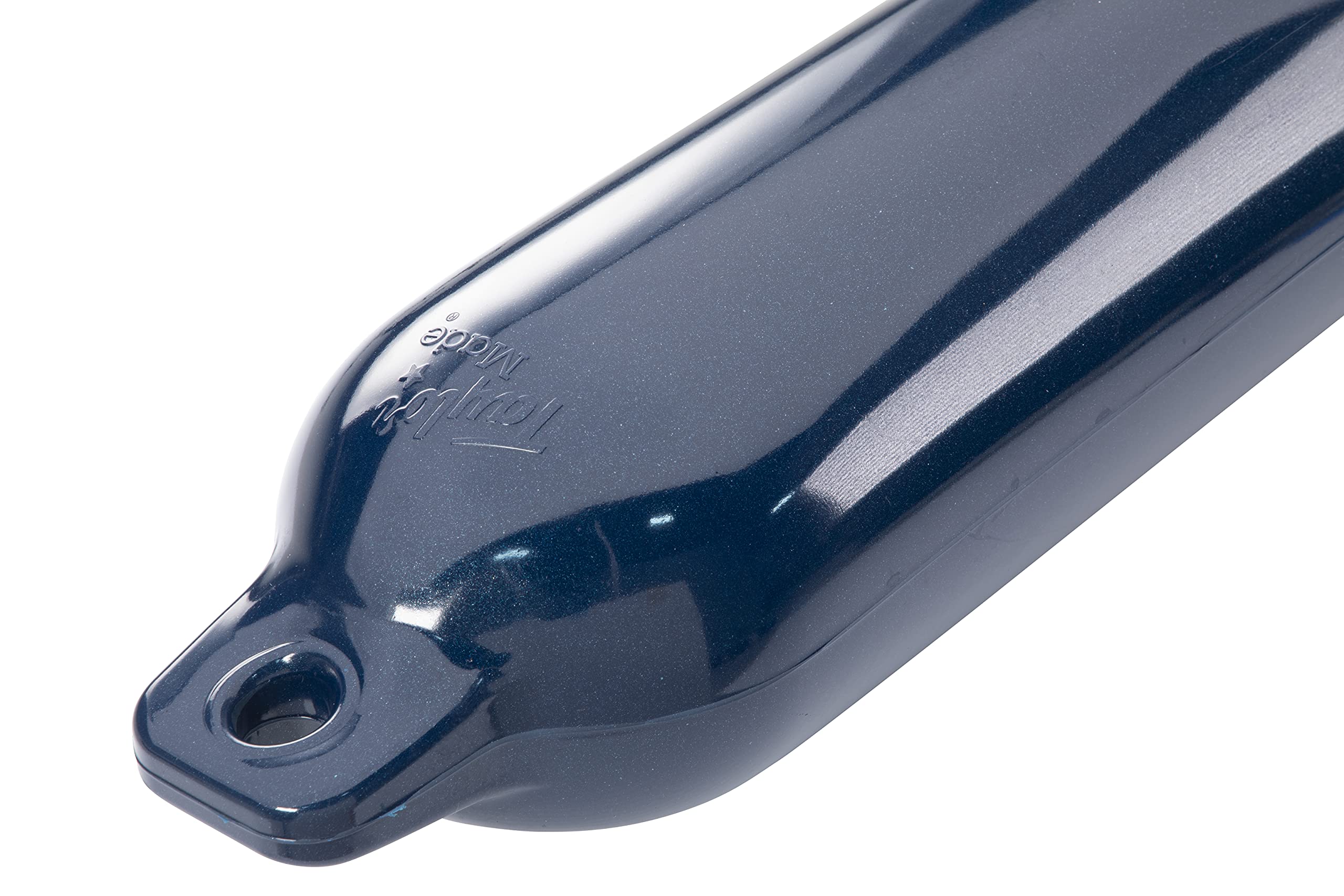 Hull-Gard Taylor Made Inflatable Boat Fender, Captain's Navy (5.5" x 20"), Unique Oval Shape, Molded Football Needle Inflation Valve, Seamless Construction, Double Eyelets - 571022