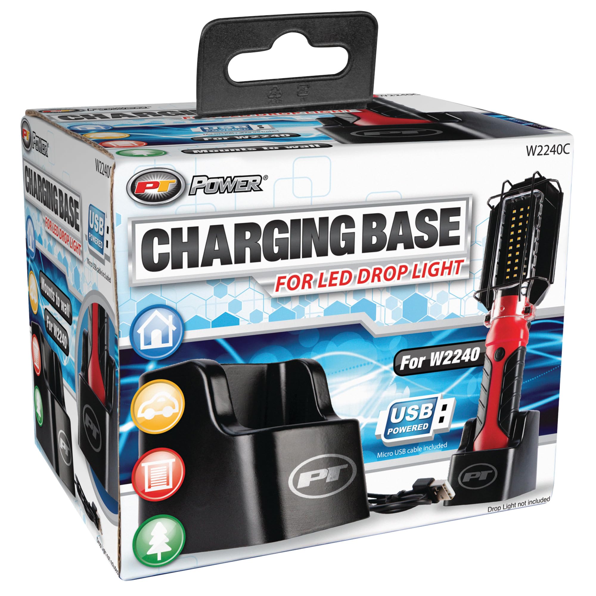 Upgrade Kit Performance Tool W2240C for W2240 LED Drop Light, Convenient Charging, Wall Mountable with Rubber Feet, Micro USB Cable Included
