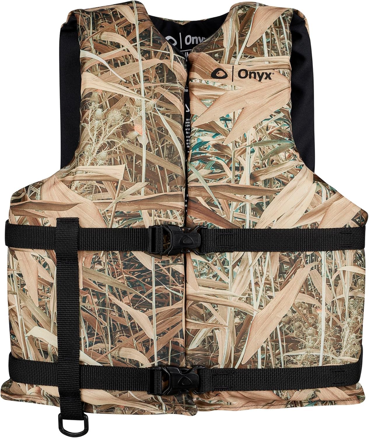 General Purpose Onyx Coast Guard Approved Boating Life Jacket Universal, Marsh Camo