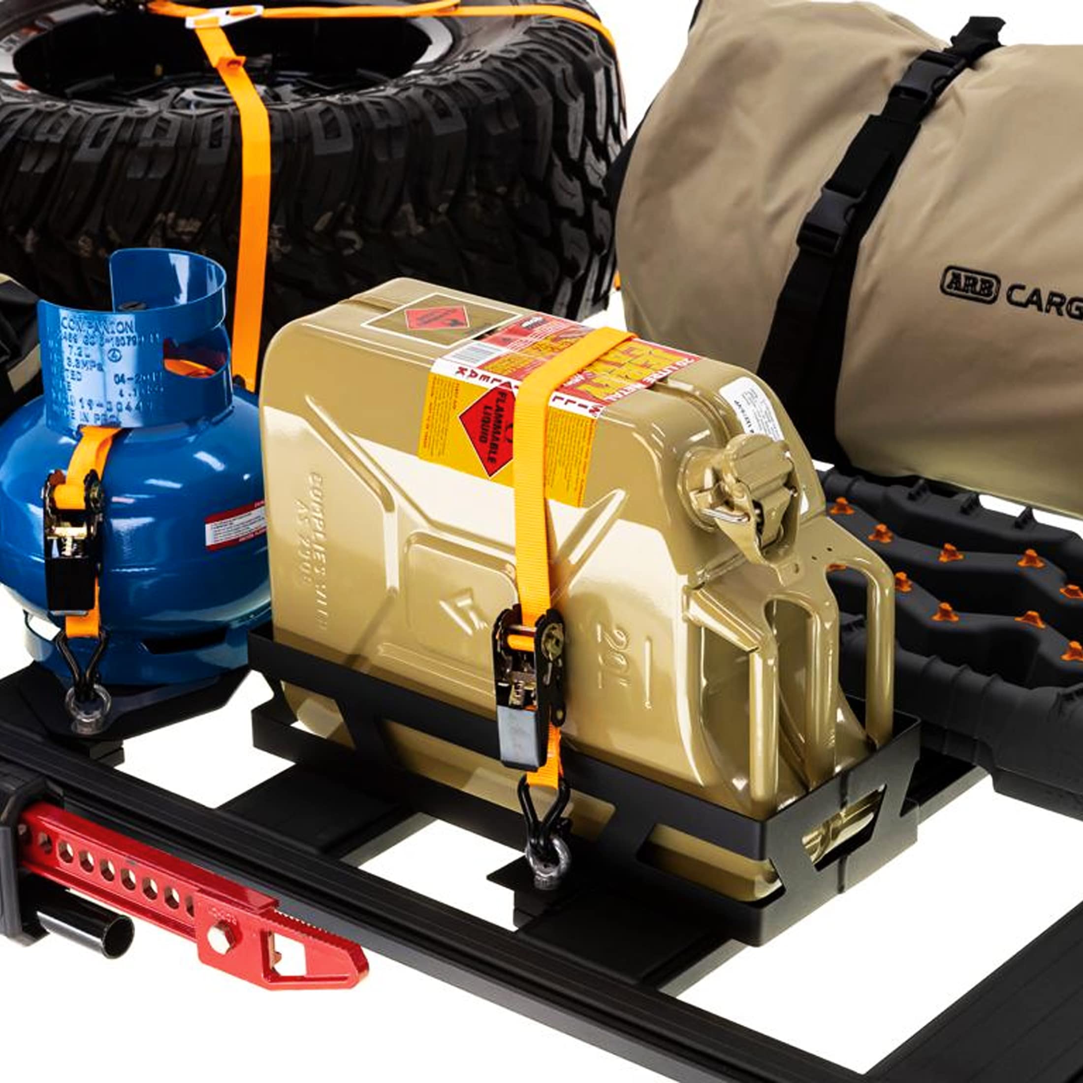 ARB 1780330 Jerry Can Mount Base Rack 4x4 Accessories Single - Horizontal, Easy Fitment Allows Jerry cans to Your Base Rack
