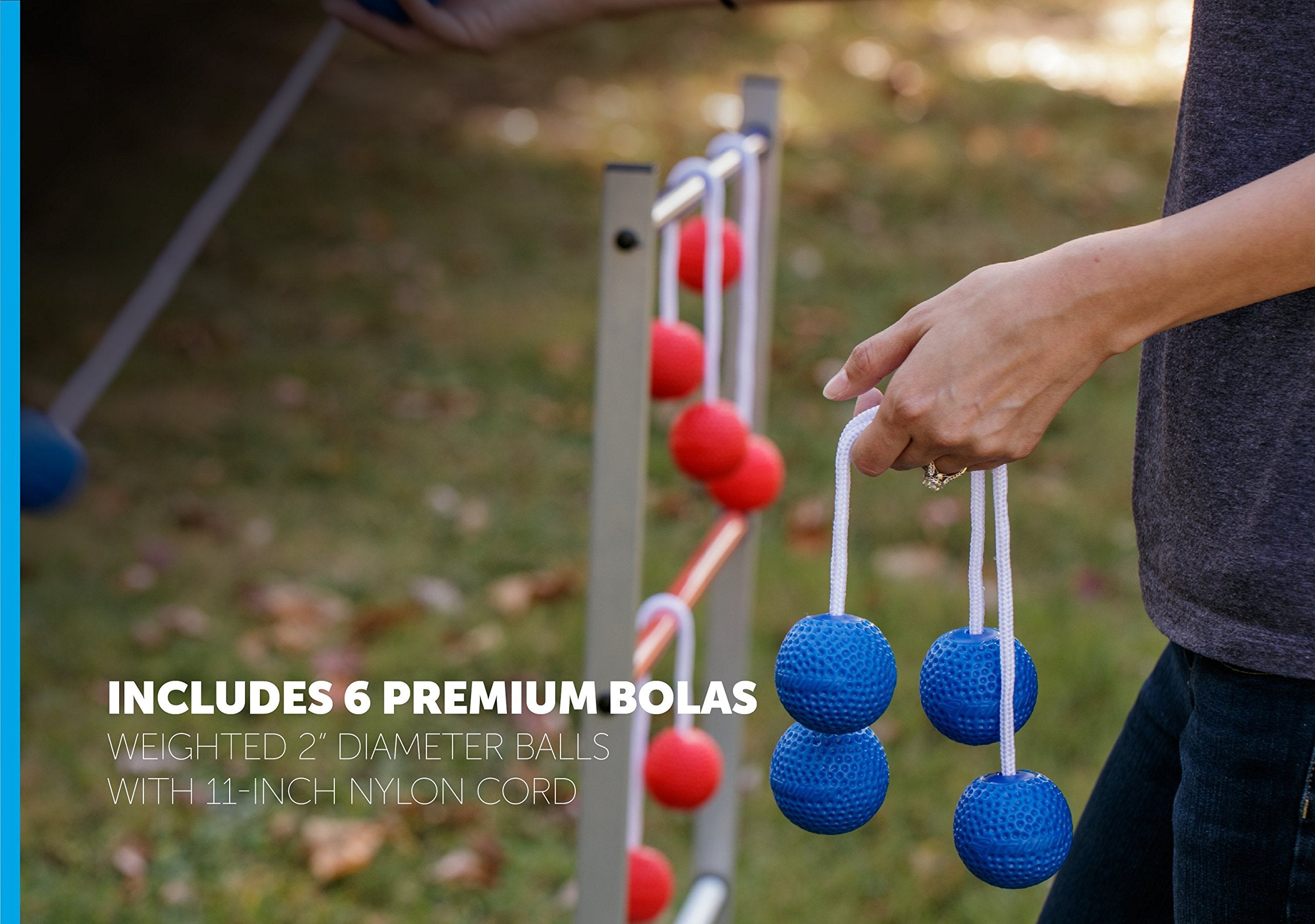 Triumph Sports Press Fit Triumph Ladderball Set - Includes 6 Soft Bolas and Carry Case