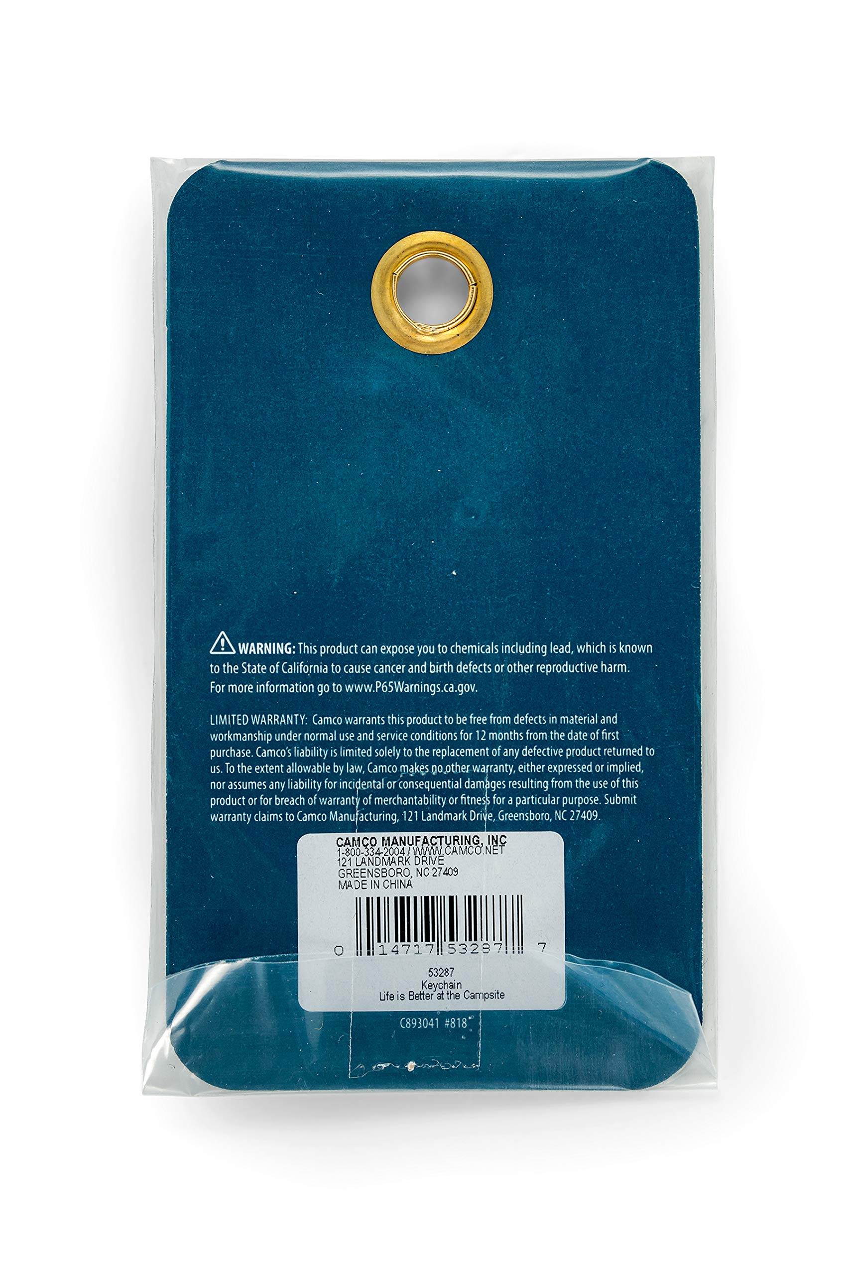 Teardrop Heart RV Keychain-Gold Ring for Car Fobs and Keys Camco Life is Better at The Campsite (53287)