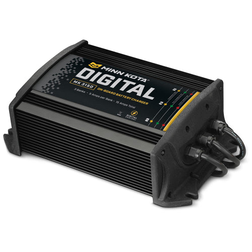 MK 315D Minn Kota Digital On-Board Marine Battery Charger, 3 Bank x 5 Amps