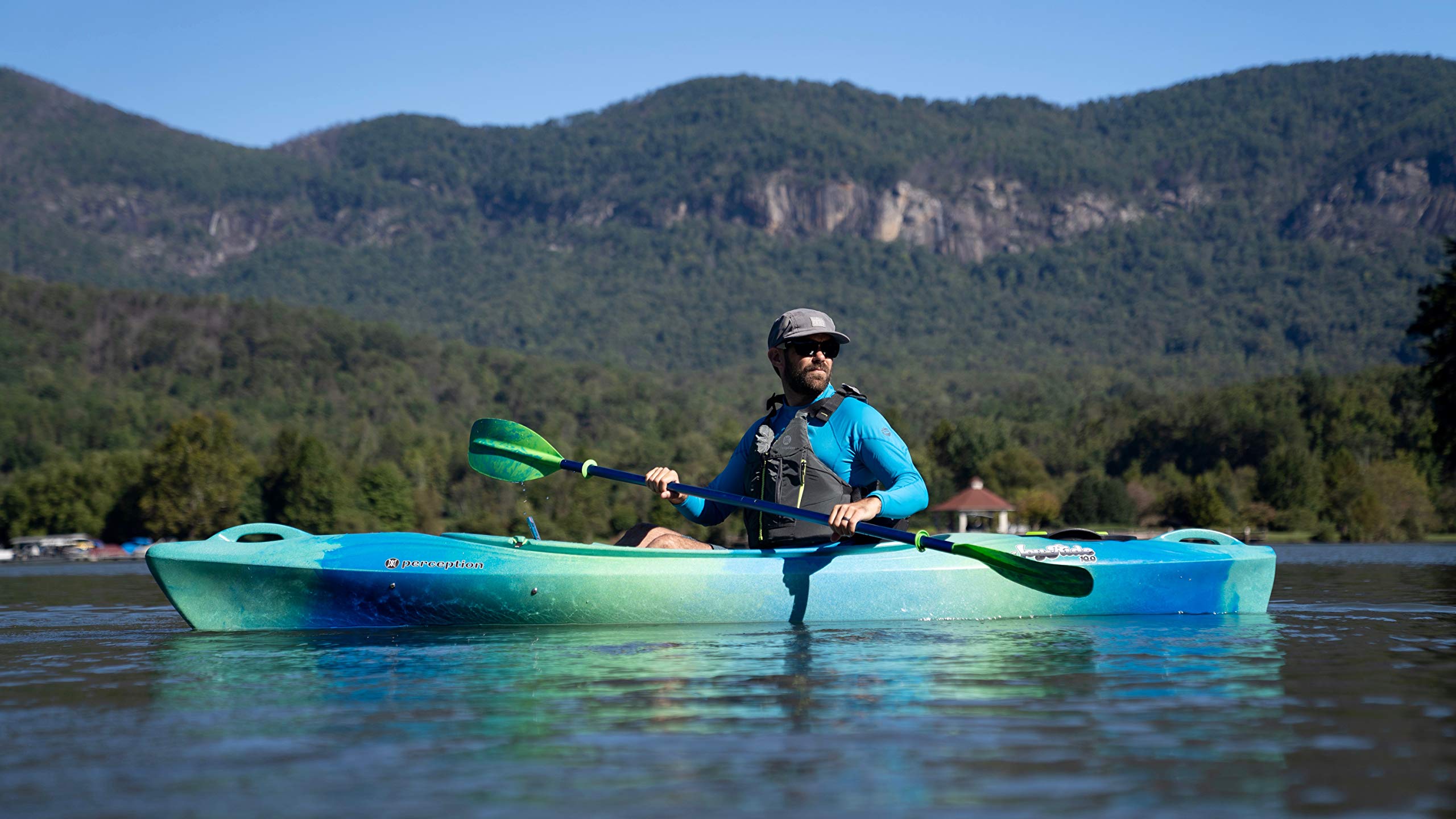 Kayaks Perception 10 | Sit Inside Kayak for Adults and Kids | Recreational and Multi-Water Kayak with Selfie Slot | 10' |Sunset