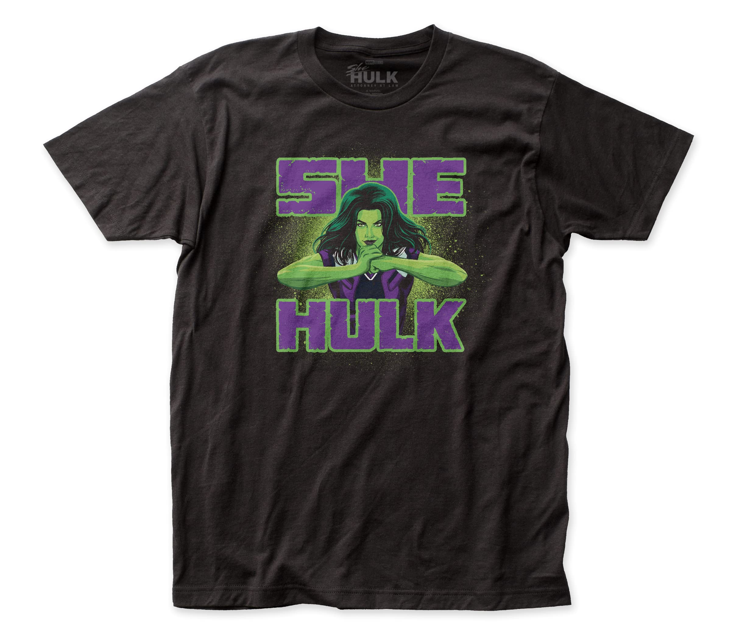 She Hulk Impact Merchandising Cracking Knuckles Fitted Jersey tee (Large) Black