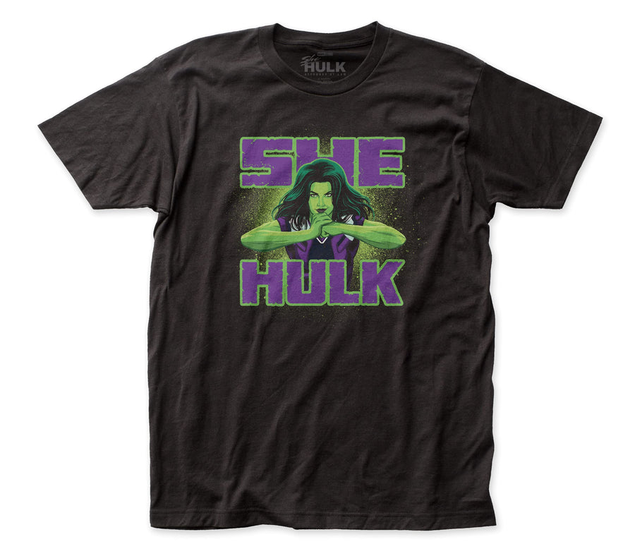 She Hulk Impact Merchandising Cracking Knuckles Fitted Jersey tee (Large) Black