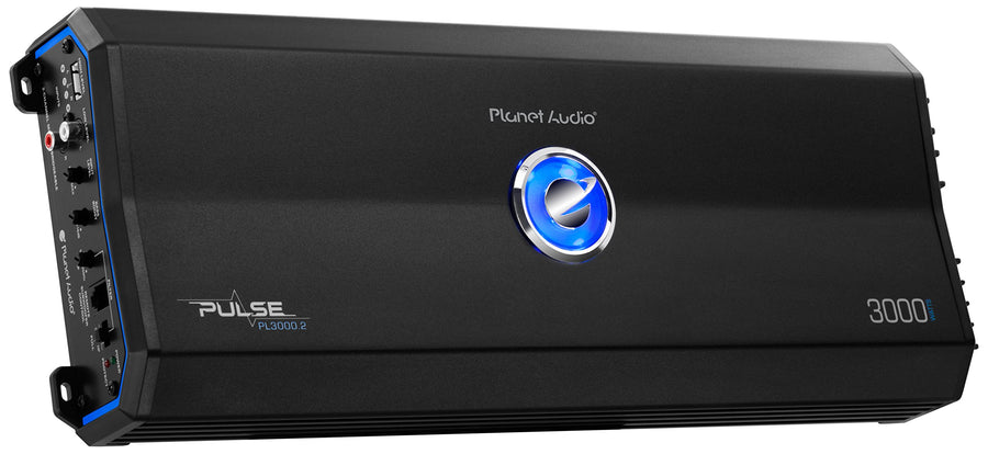 Planet Audio 2 Channel Car Amplifier PL3000.2 - 3000 High Output, High/Low Level Inputs, High/Low Pass Crossover, Hook Up to Subwoofer for Bass