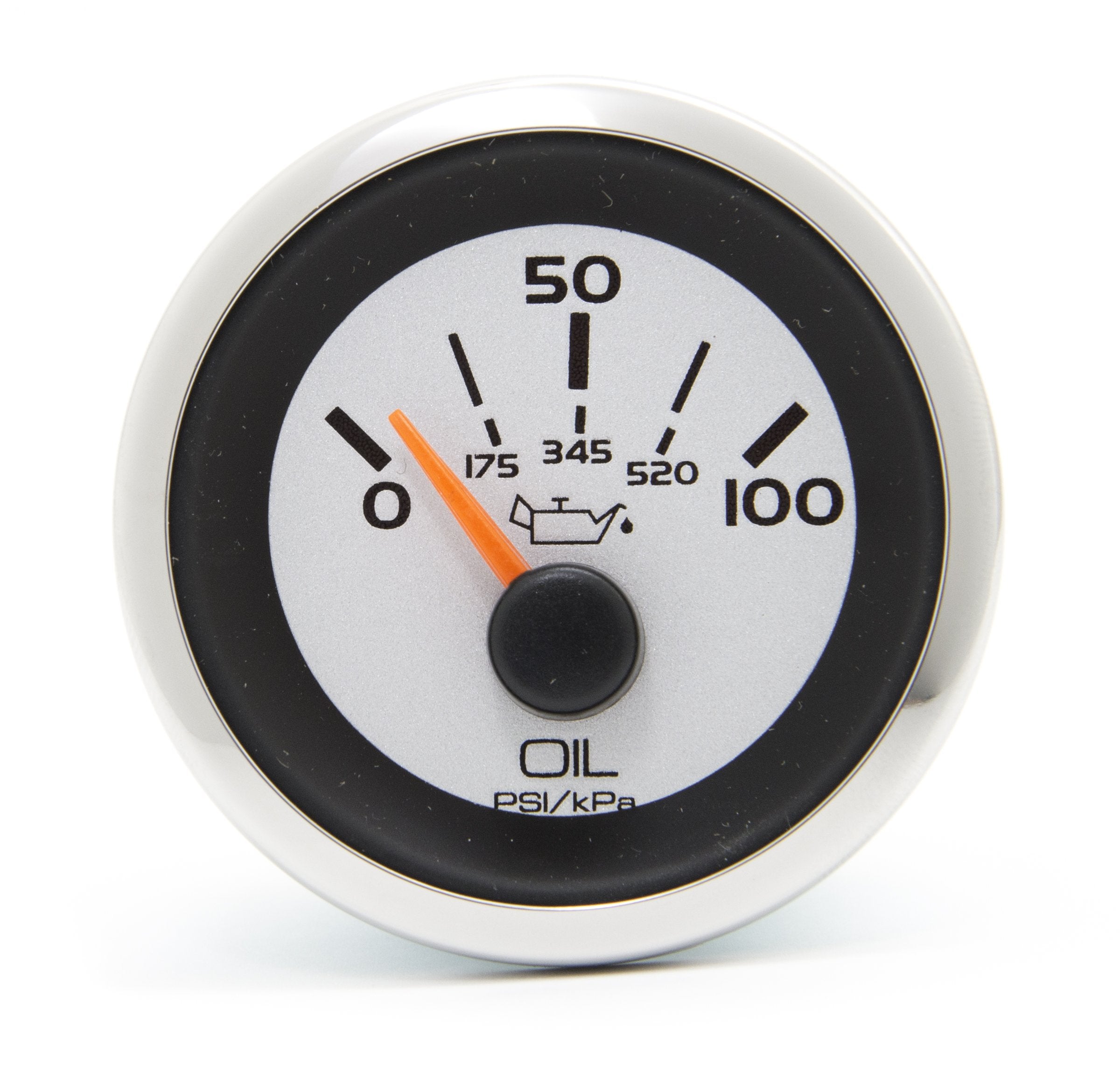Argent Oil Pressure Gauge, Sierra 65525P, 0-100 psi, Universal, Night Visible