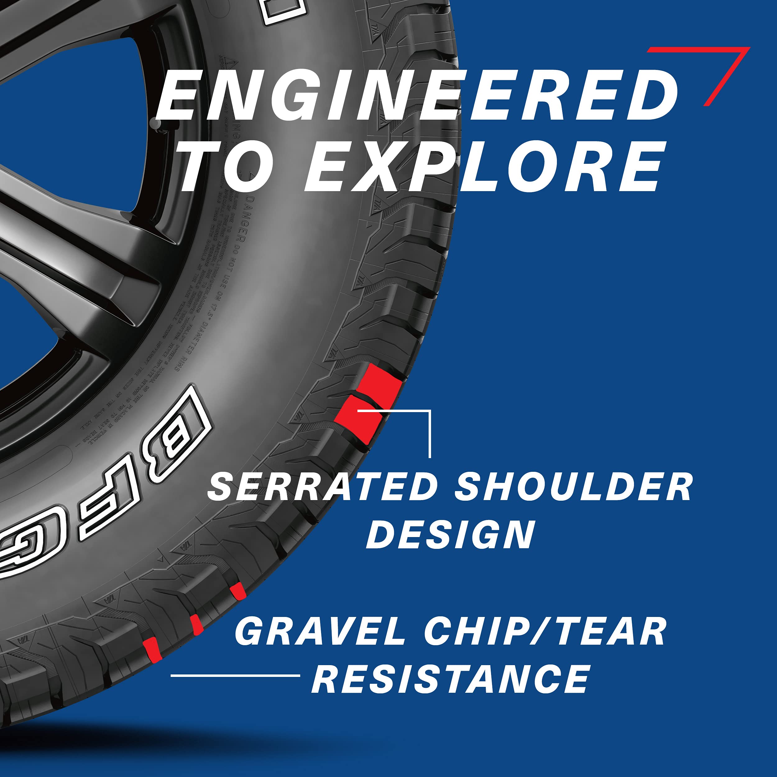 Trail-Terrain T/A BFGoodrich On and Off-Road Tire for Light Trucks, SUVs, and Crossovers, 225/65R17 102T