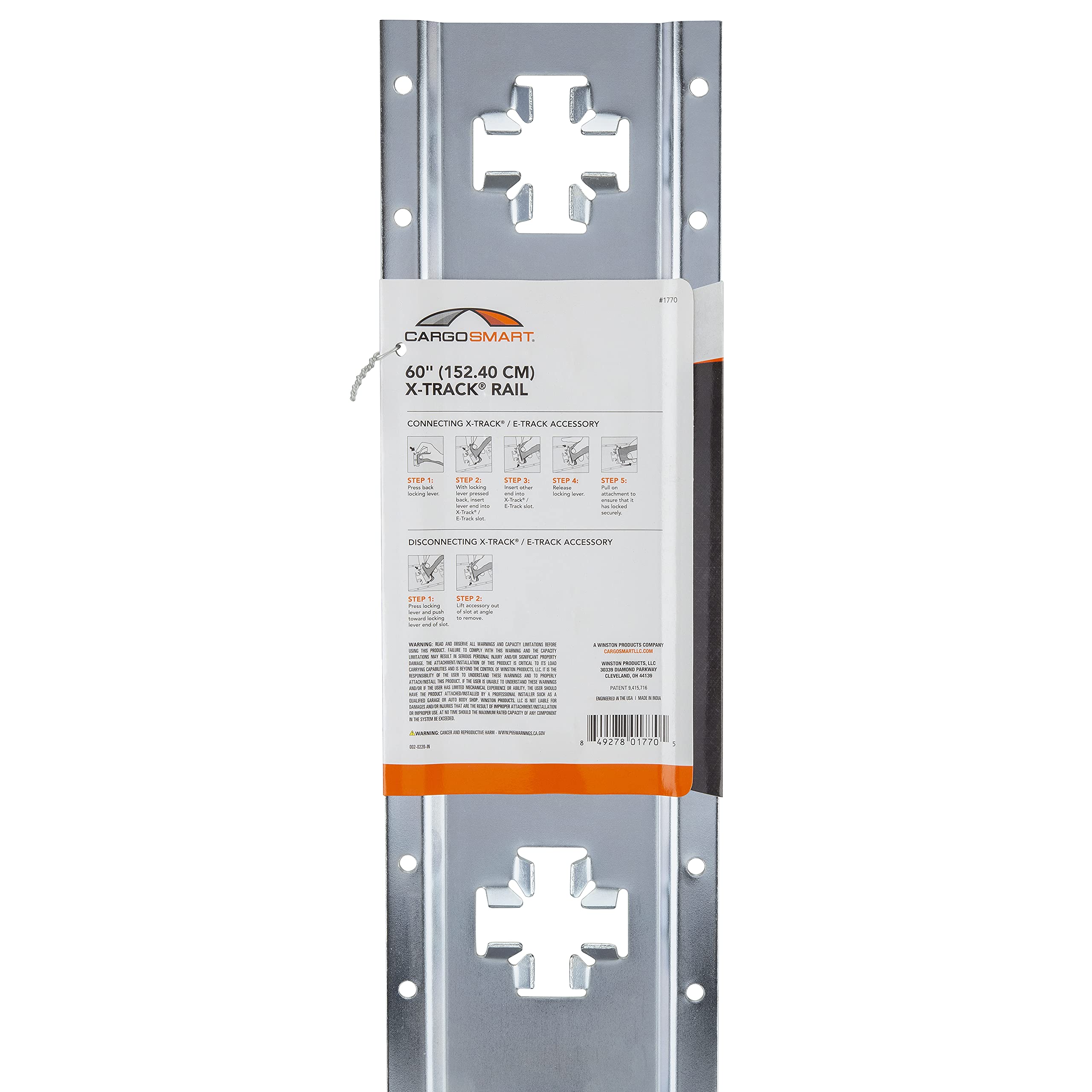 X-Track Rail CARGOSMART-1770, 60" - 1 Pk