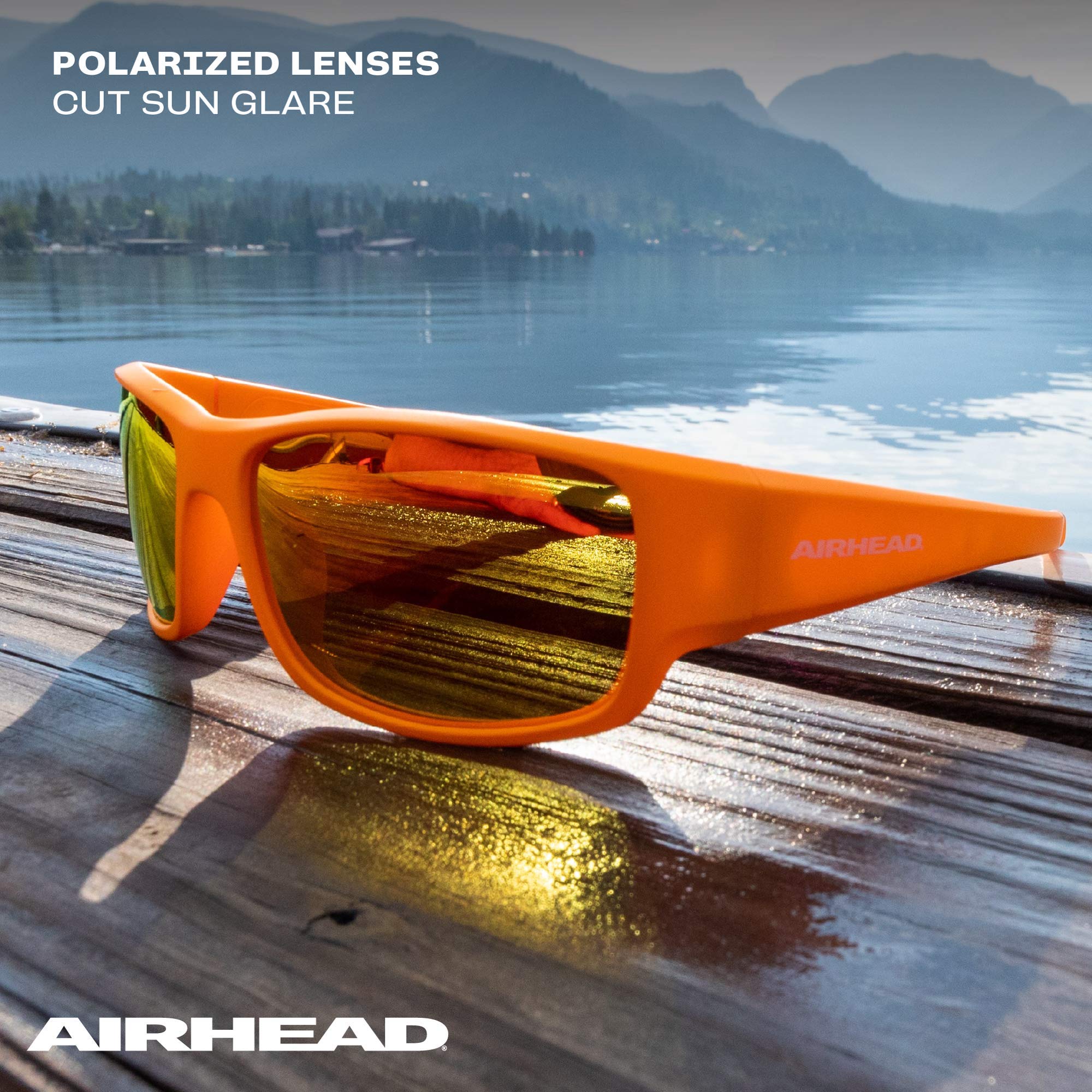 Sport AIRHEAD Round Sunglasses, Black, Adult