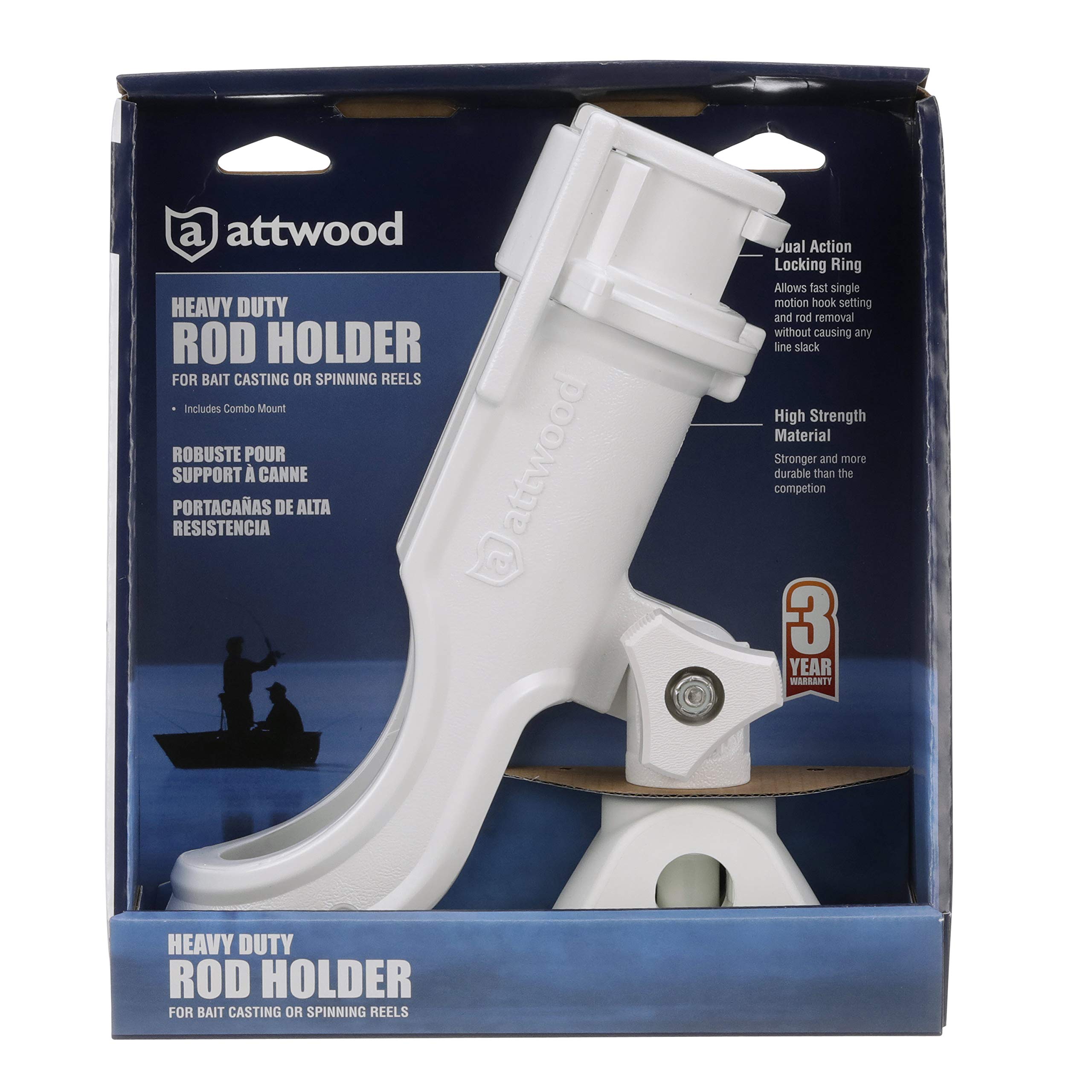 5009W4 Attwood Rod Holder, White