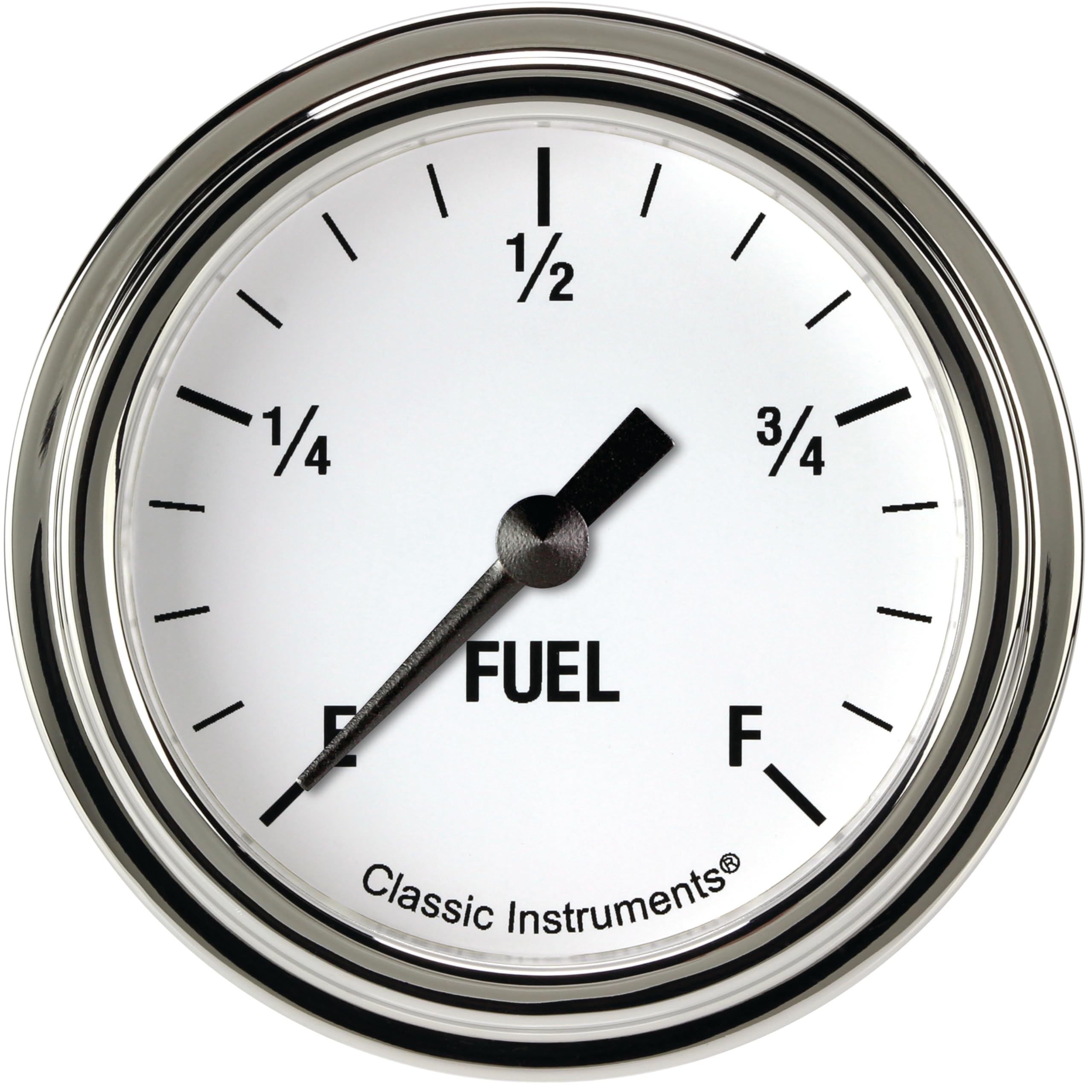 White Hot Classic Instruments 2-5/8" Fuel Gauge WH309SLF