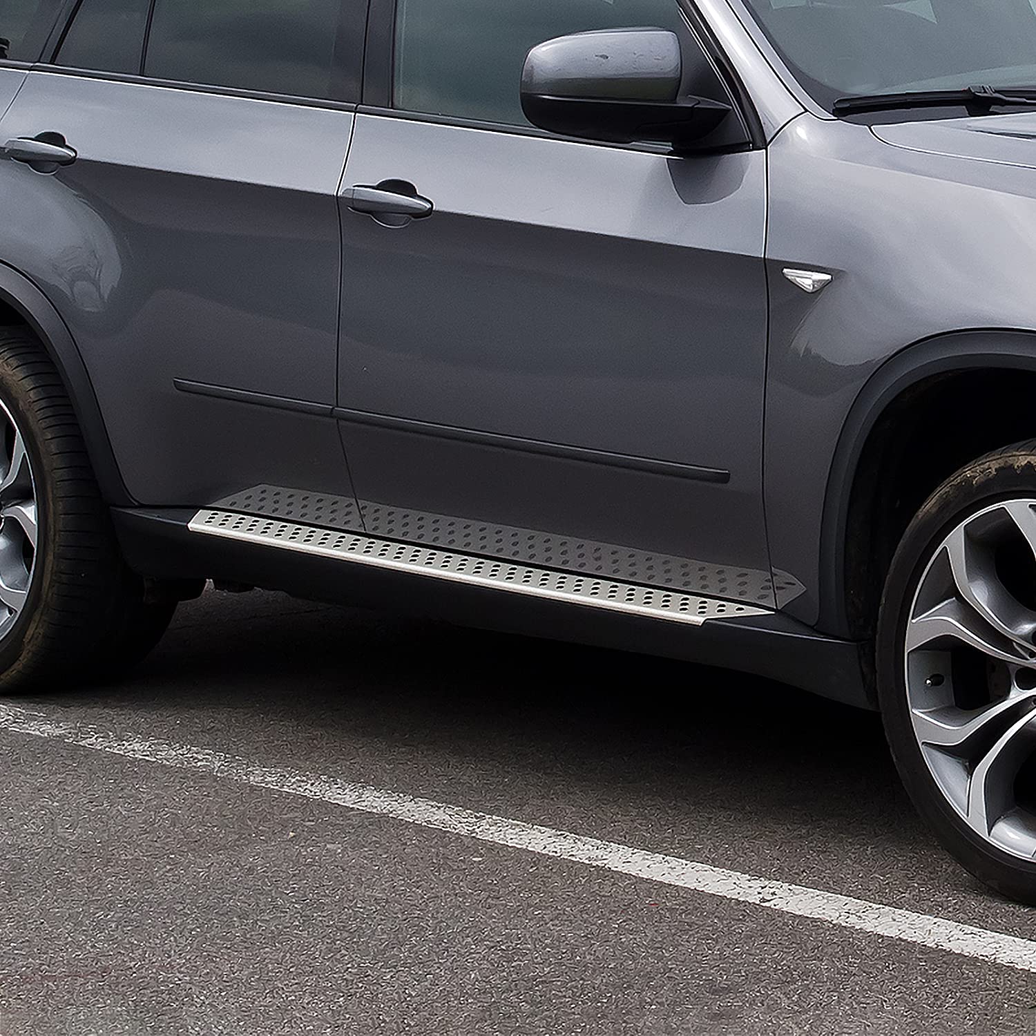 Aluminum Side Step Bars Spec-D Tuning Running Boards Compatible with 2007-2013 BMW E70 X5