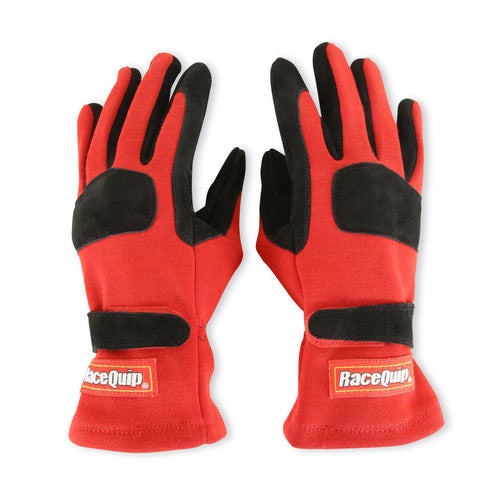 355012RQP RaceQuip® 355 Series Driving Gloves - SFI 3.3/5 - Black/Red - Small
