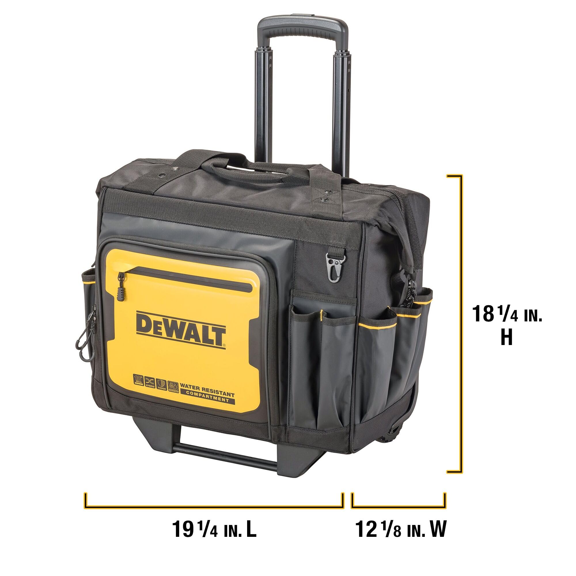 18 Inch DEWALT Rolling Tool Storage Bag with 27 Pockets (DWST560107)