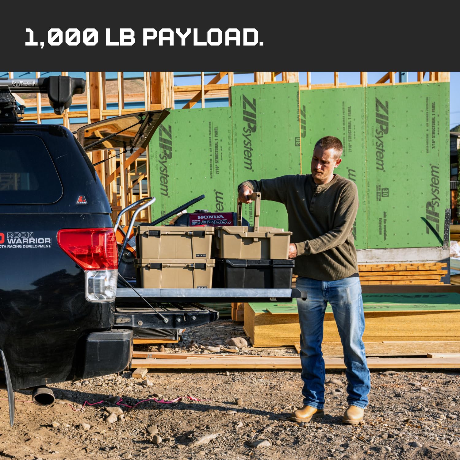 XL CargoGlide Truck Bed Slide – 1000 lb Capacity, 100% Extension – Heavy-Duty Pickup Cargo Slide for Easy Bed Access – Compatible with 1000XL CargoGlide / 100% / 41" W / 56" L for Midsize - Short