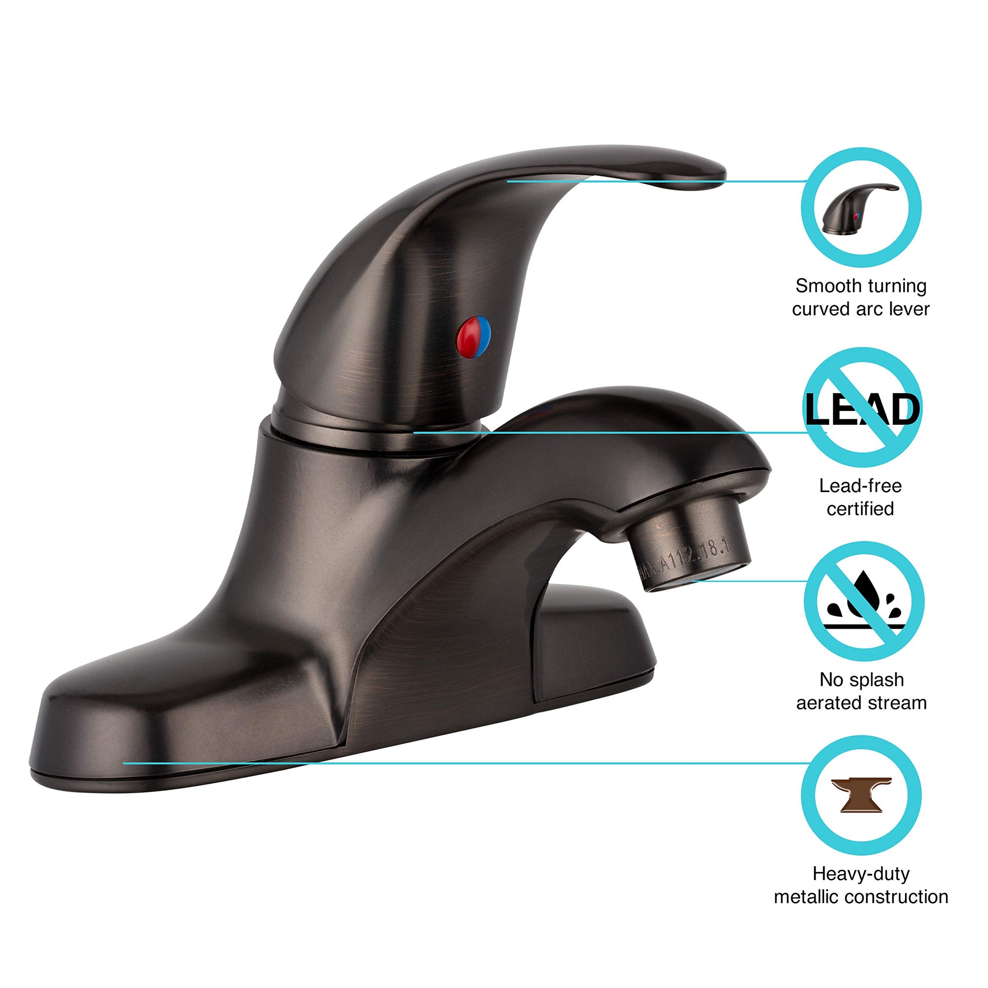 Dura Faucet RV DF-NML210-VB Single Lever Bathroom Faucet (Venetian Bronze)