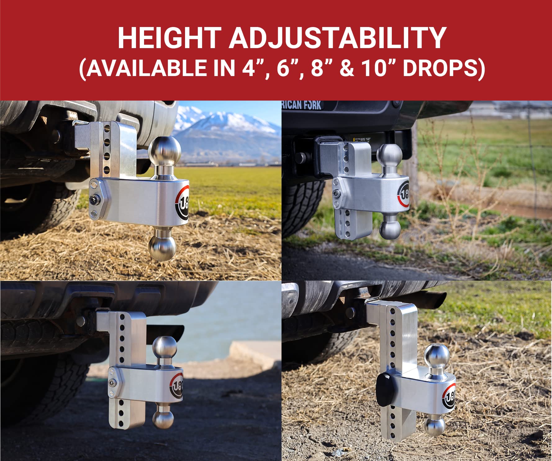 Safe Load Weigh Safe BW Gooseneck Ball Hitch - Premium Tow Hitch for Trailers - Built-in Tongue Weight Gauge - 30,000 lbs GTW, 7,500 Tongue Weight, 2-5/16" Stainless Steel Tow Ball