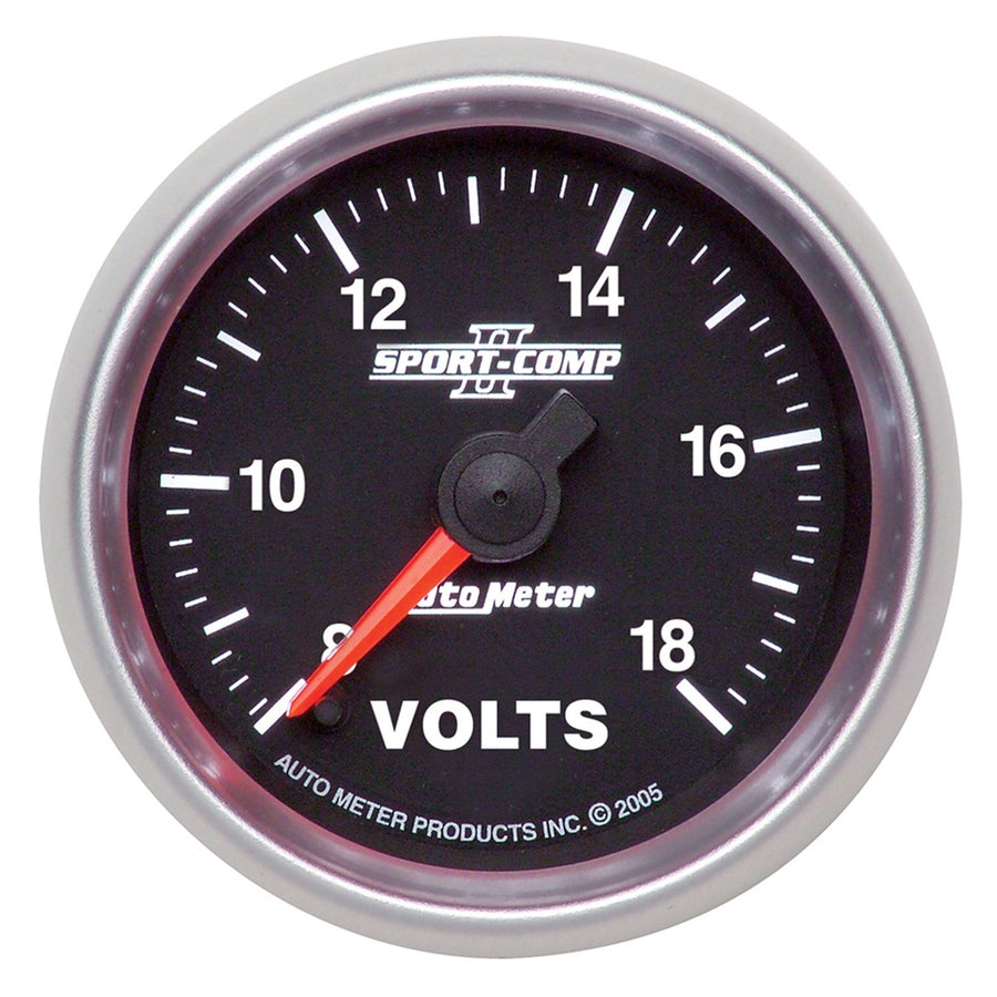 Auto Meter Sport-Comp II 2-1/16" 8-18V Full Sweep Electric Voltmeter 3691