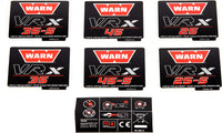 100994 WARN Label Replacment Kit, Fits: VRX Winches
