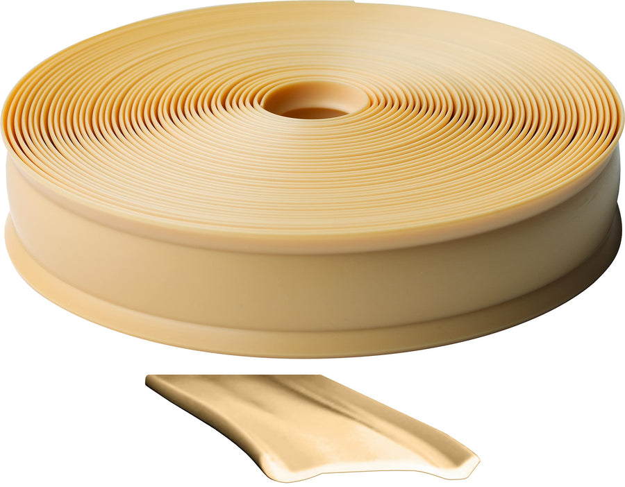 1 Inch Wide RV Designer Vinyl Trim Insert for RVs -Flexible Molding, Exterior Use, and Roof Edge Molding - Ideal for Travel Trailers and Campers, Heavy Duty, 25 Foot Roll, Beige