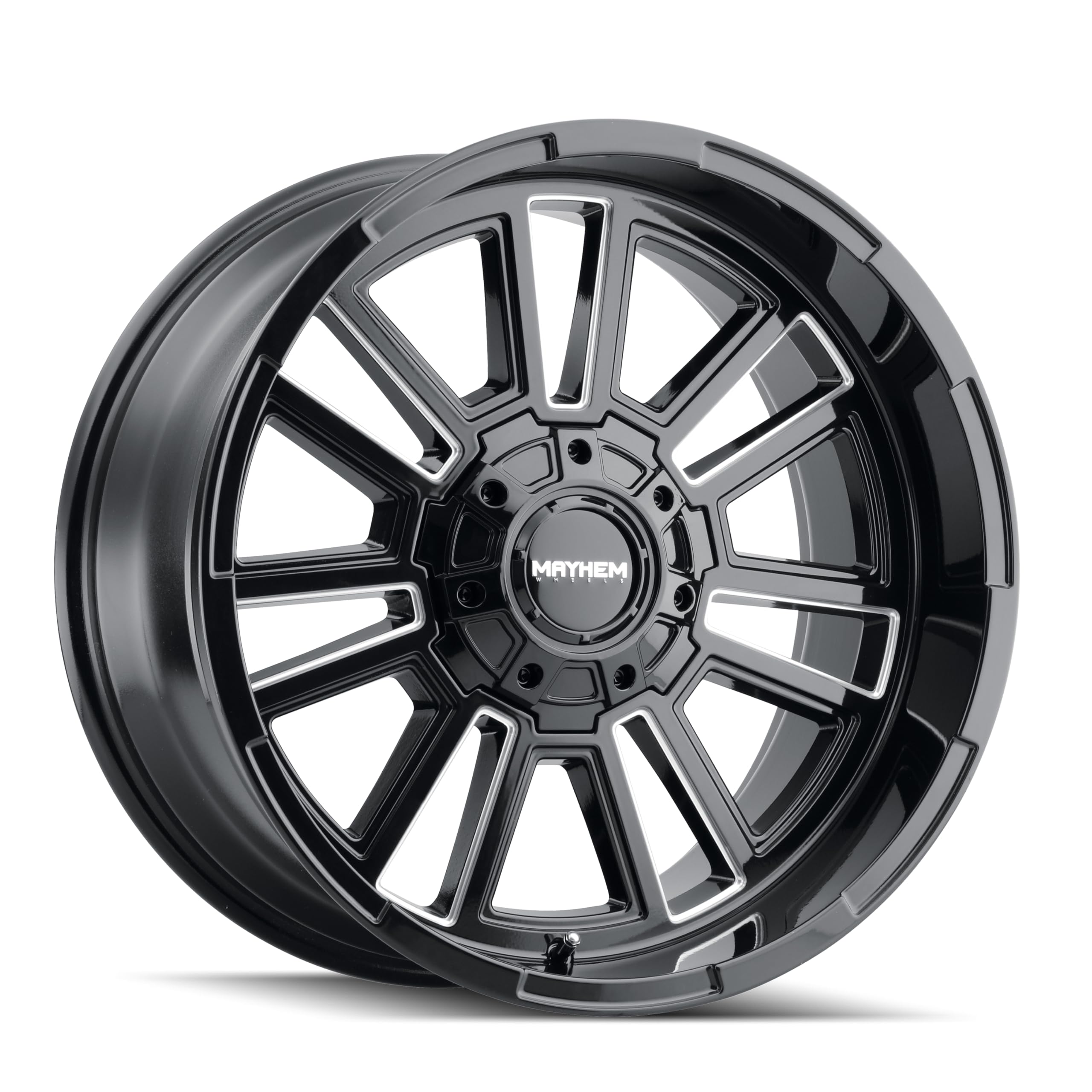 Black Mayhem 8115 Wheel with Glossy (20 x 10. inches /0 x 125 mm, 0 mm Offset)