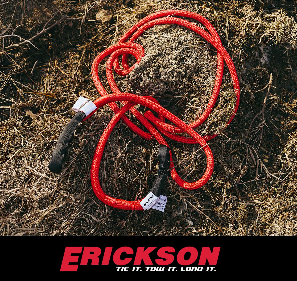 Kinetic Rope ERICKSON 59401, 3/4 inch x 20 ft, 16,700 lb Breaking Strength, Red
