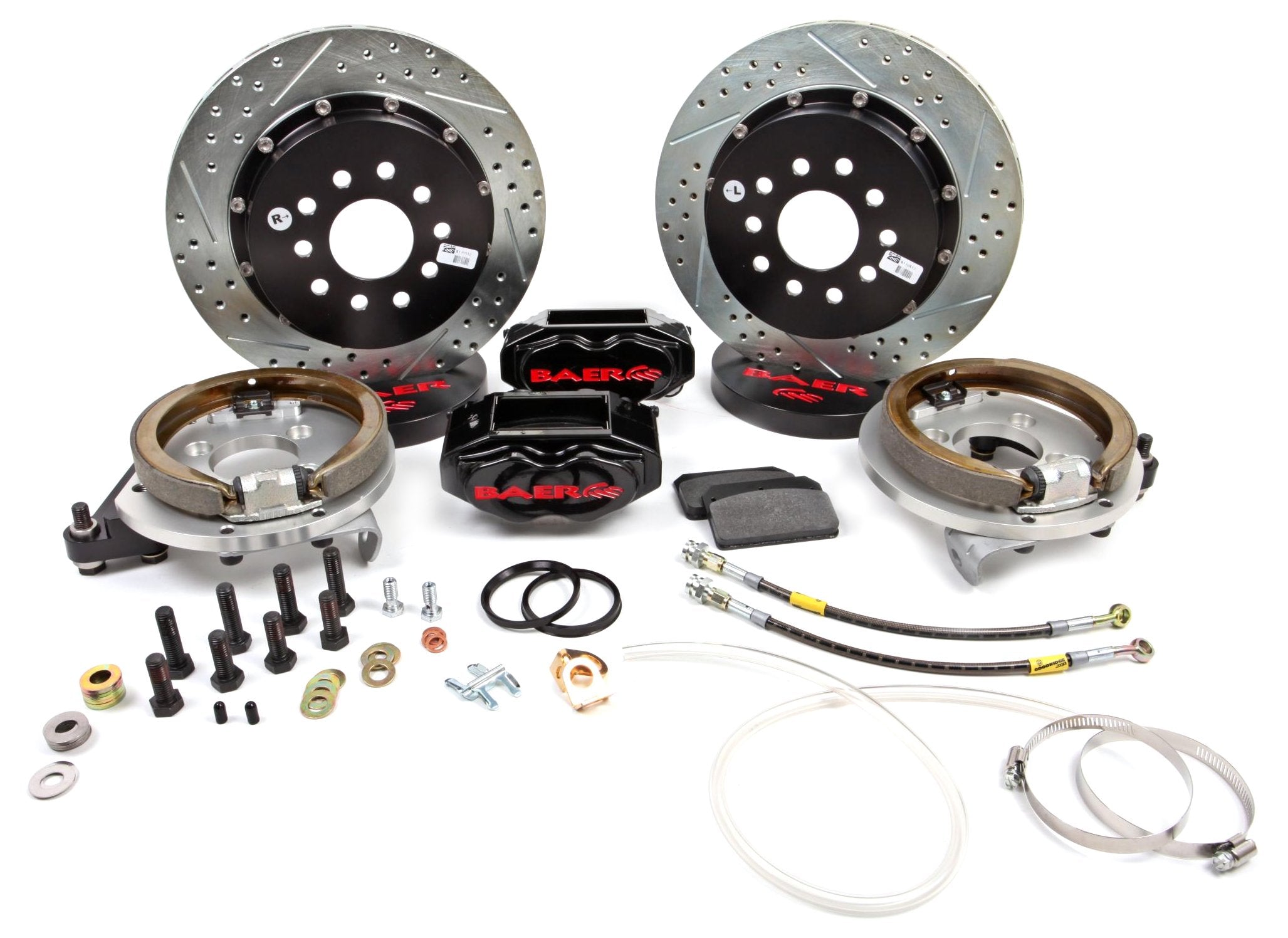 BAER BRAKES Brake System 4262269B-BKCZ (13" Rear SS4+ w/Park Brake Black 93 Mustang 4 Lug), 1 Pack